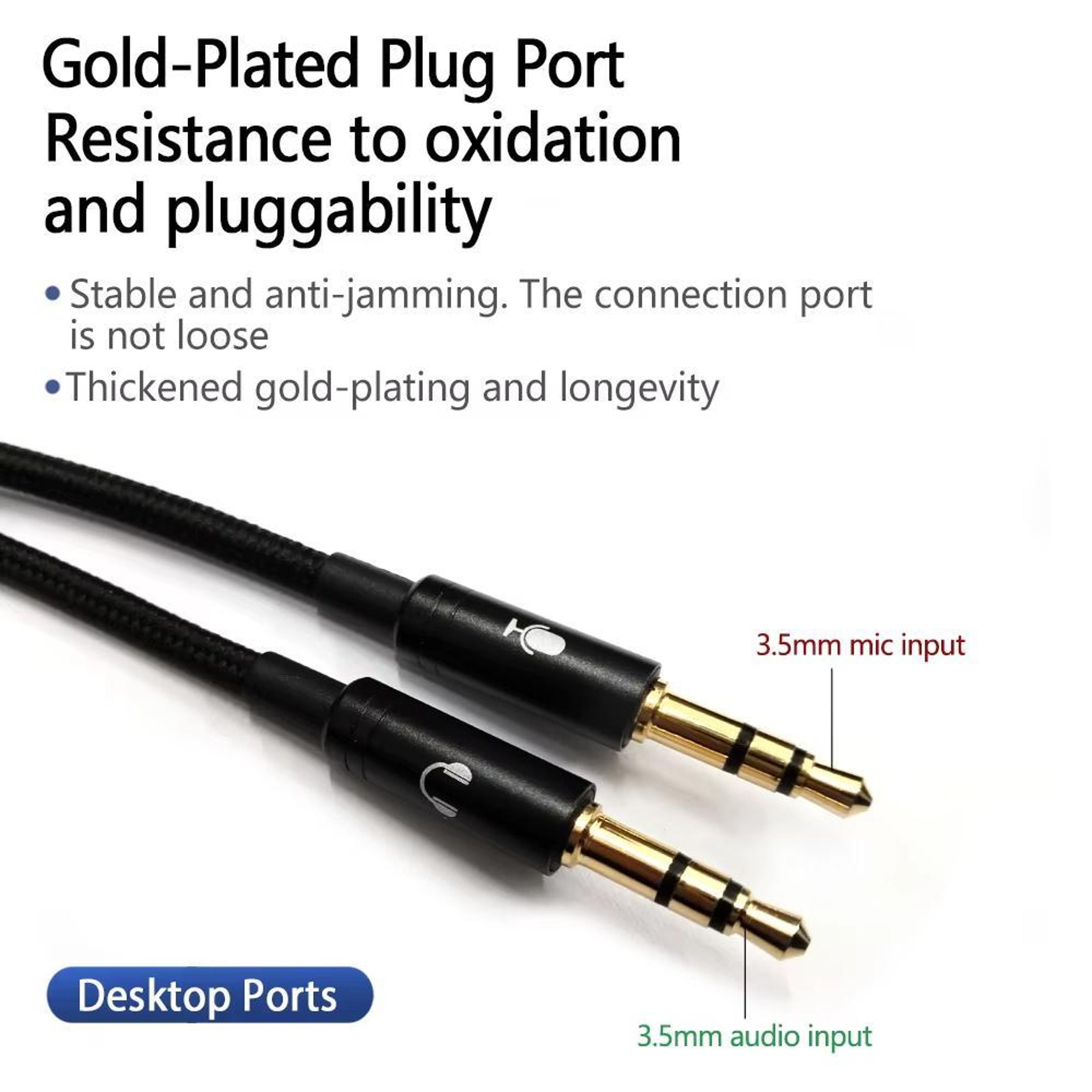 Braided 35mm Gaming Headset Cable With Volume Control For Sennheiser GAME ONE GSP500  GSP600 4