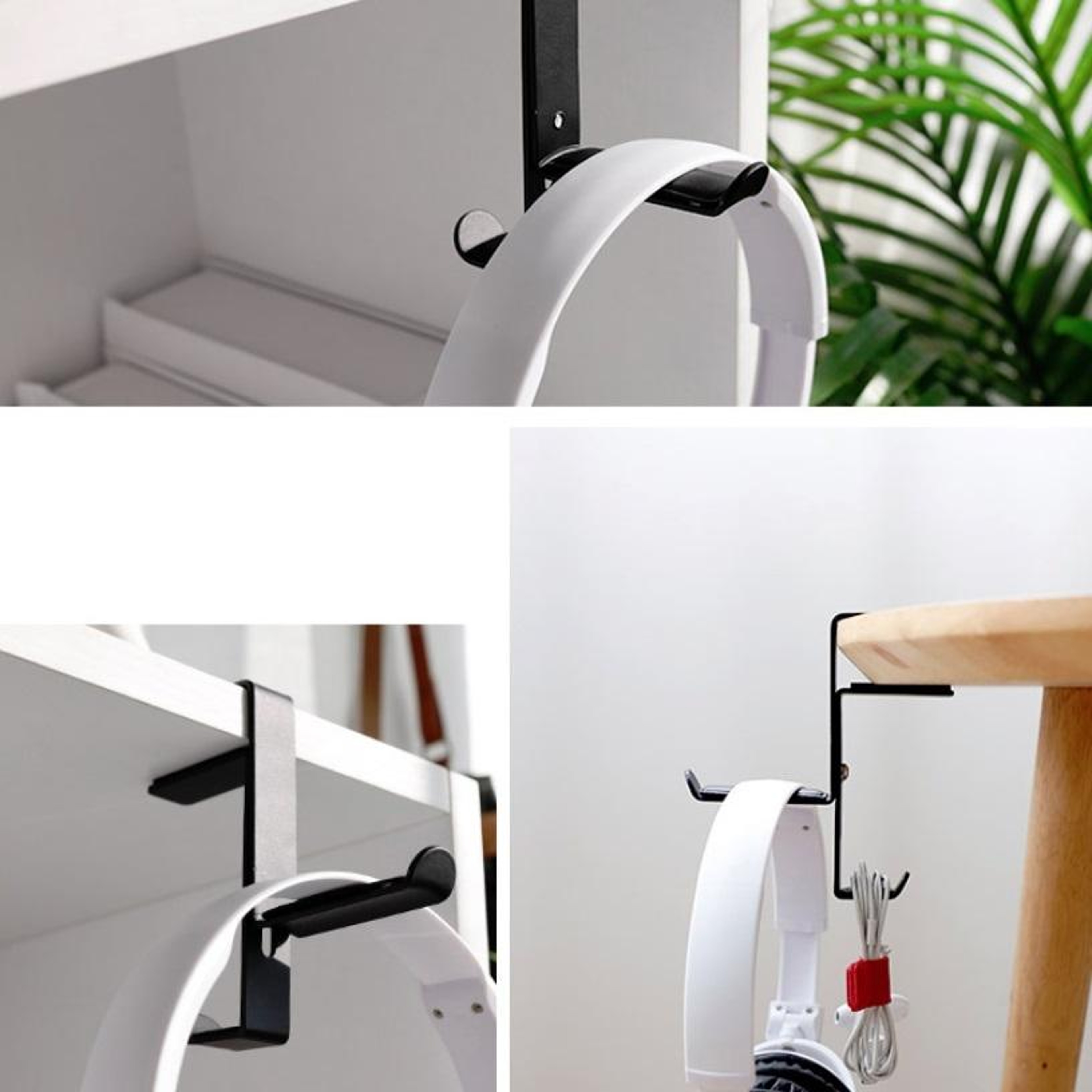 Clamp On Headphone Holder  Desk Storage Hook For Gaming Headsets And Office Setups 7