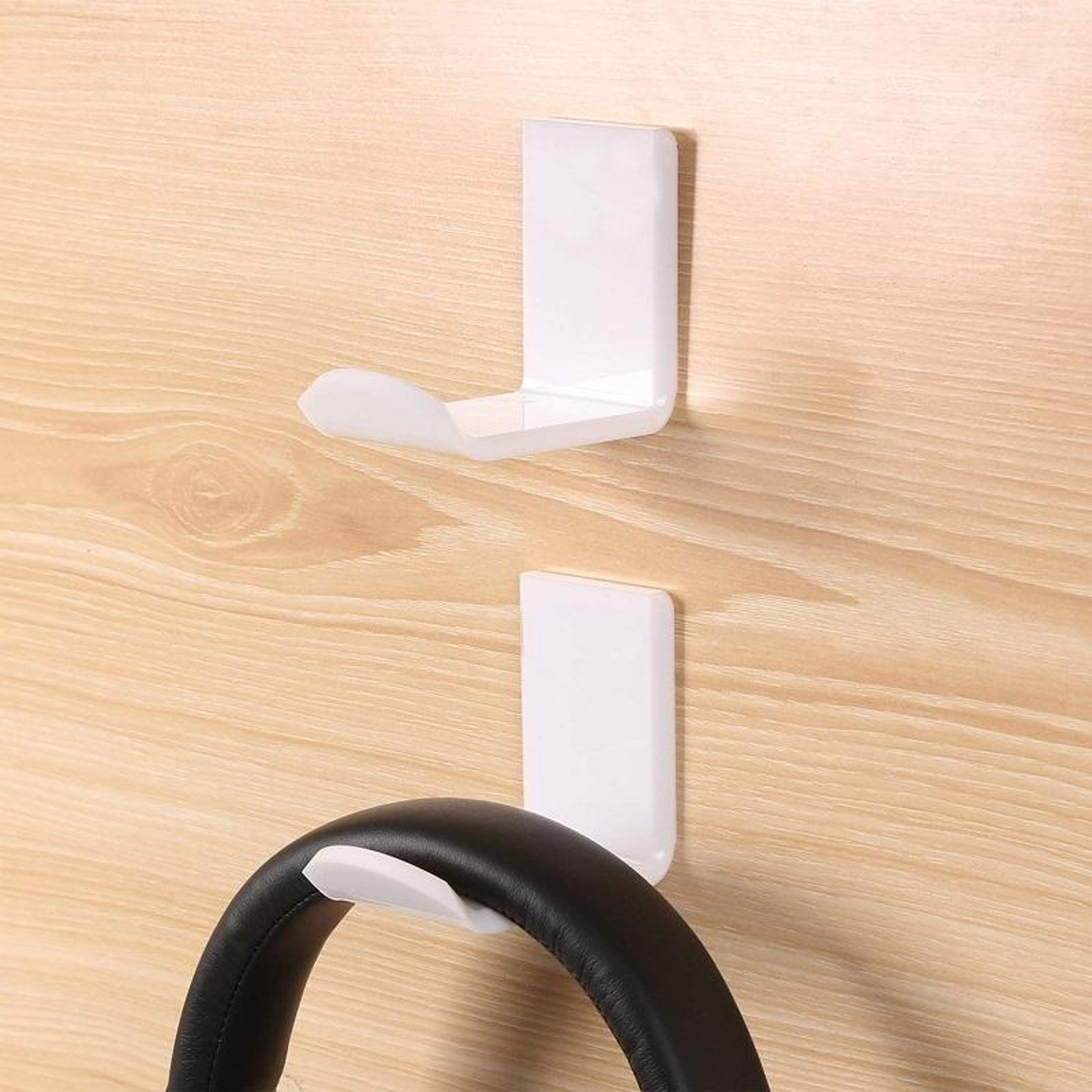 Wall Mount Headphone Holder Sticky Acrylic Headset Hanger For Desk Office  Gaming Setup 0