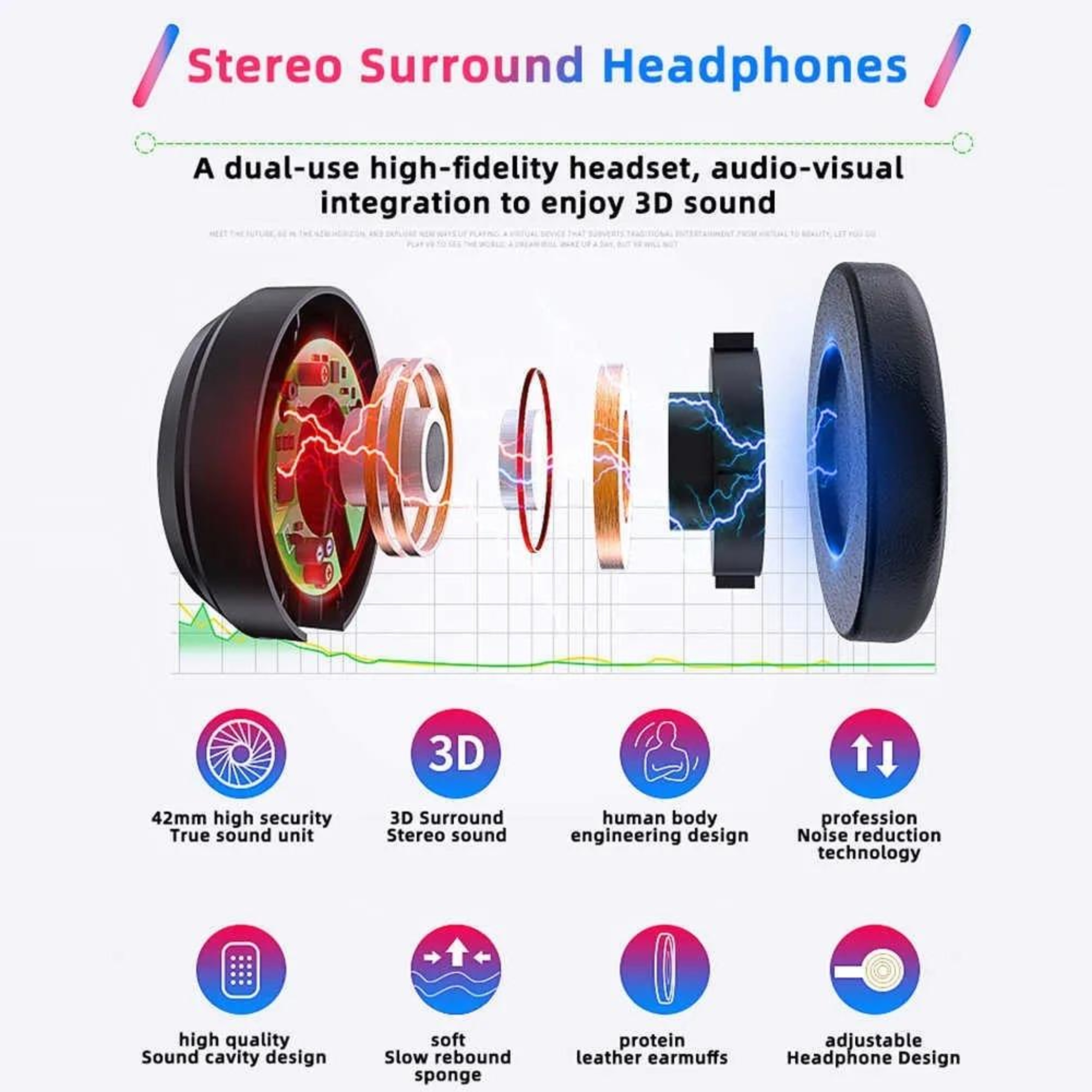 VRPARK J60 VR Headset With Bluetooth Audio  Blue Light Protection For IPhone And Android 5
