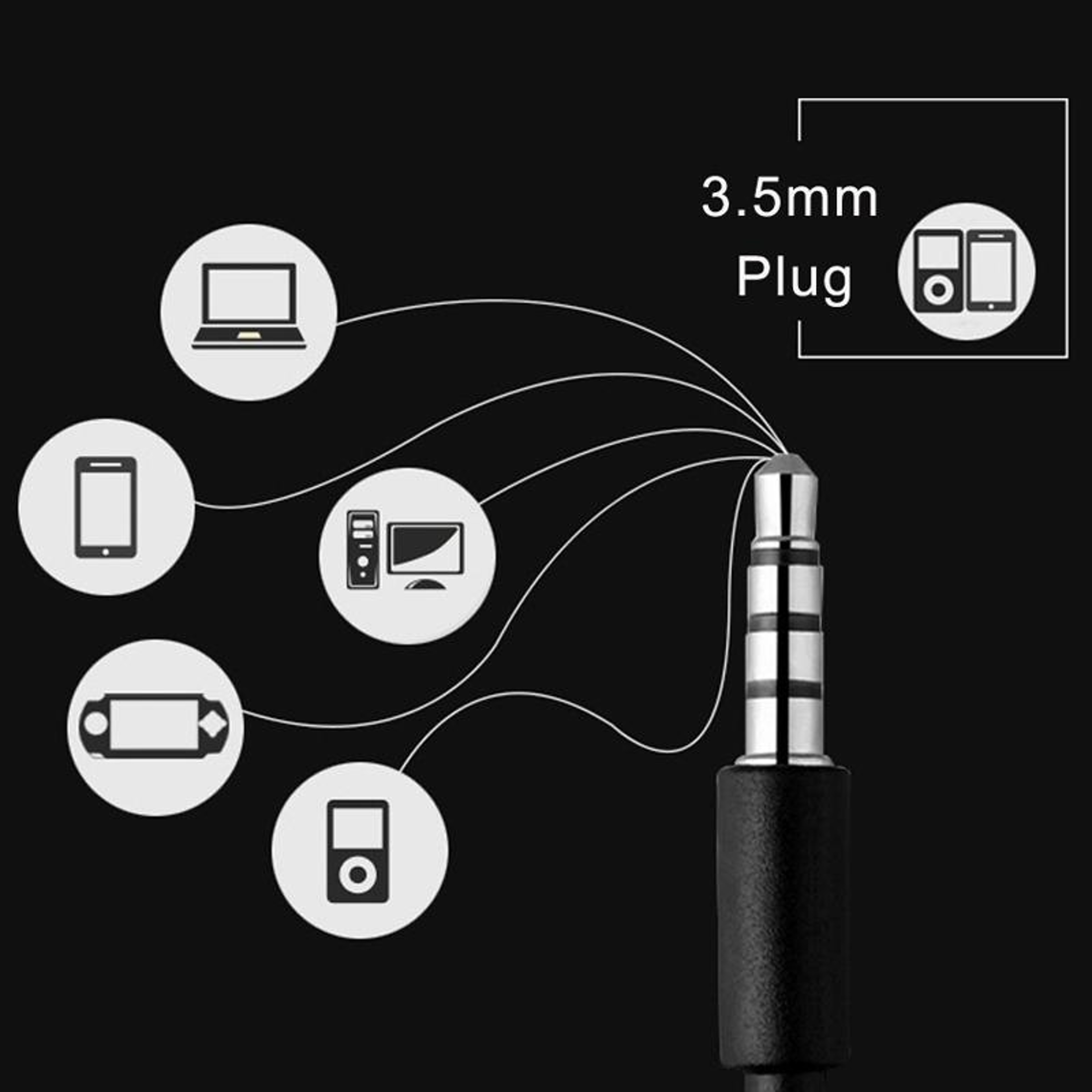 Universal 35mm Wired Earbuds With Mic For Phones Laptops  MP3 Players 9