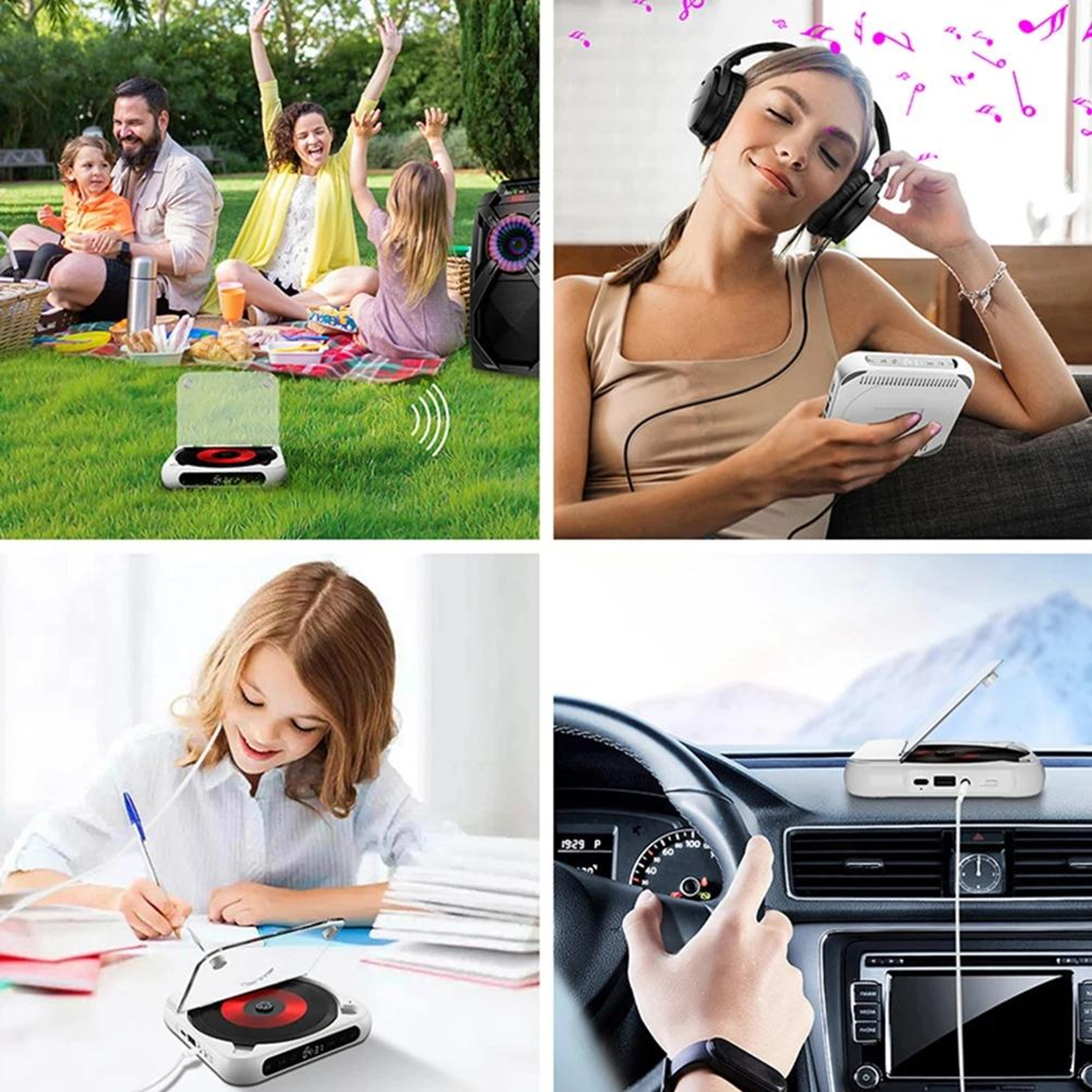 Kecag KC 918 Portable Bluetooth CD Player With Rechargeable Battery  Touchscreen Controls 8