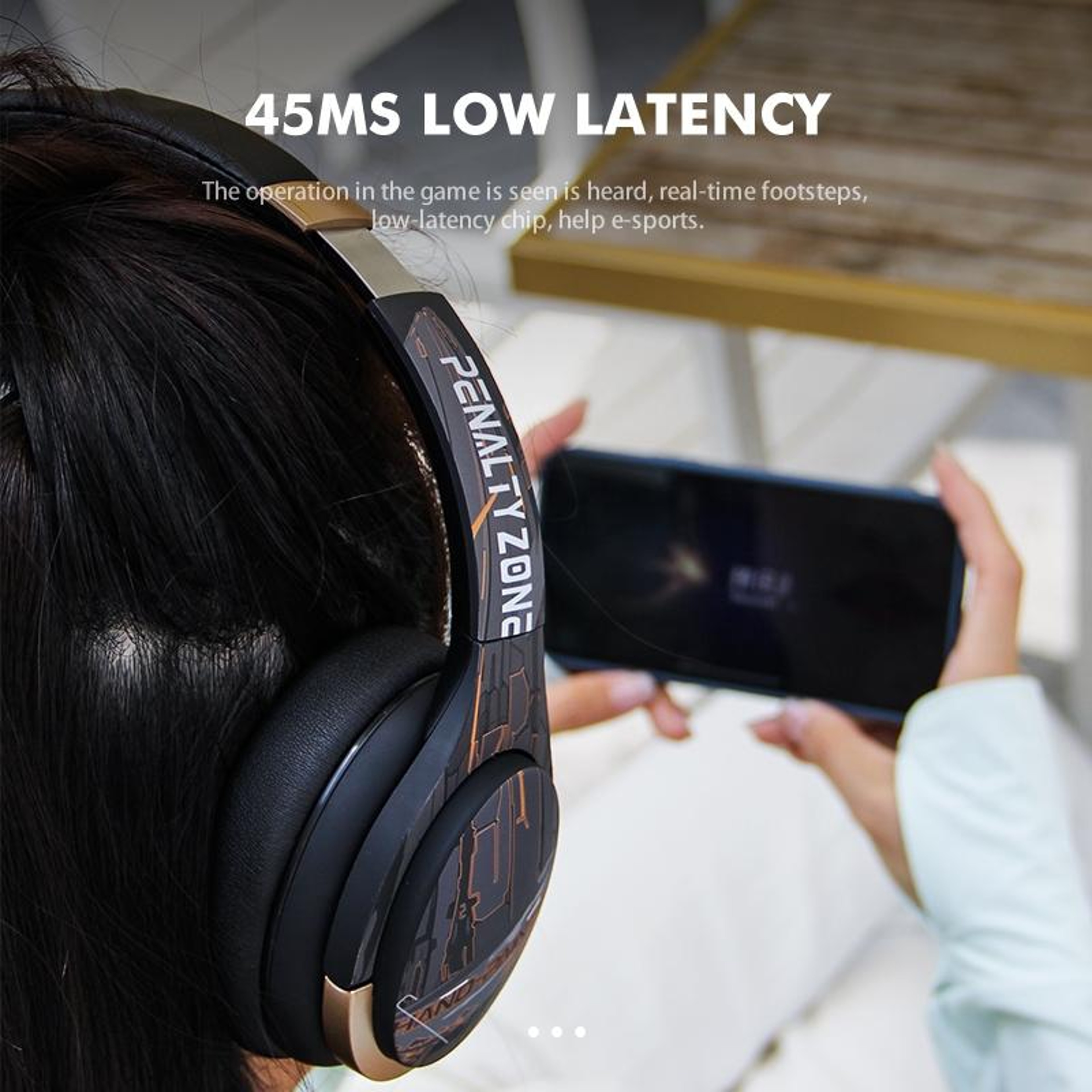 A6 ANC Bluetooth Gaming Headphones With Mic RGB Lights  Low Latency Audio 10