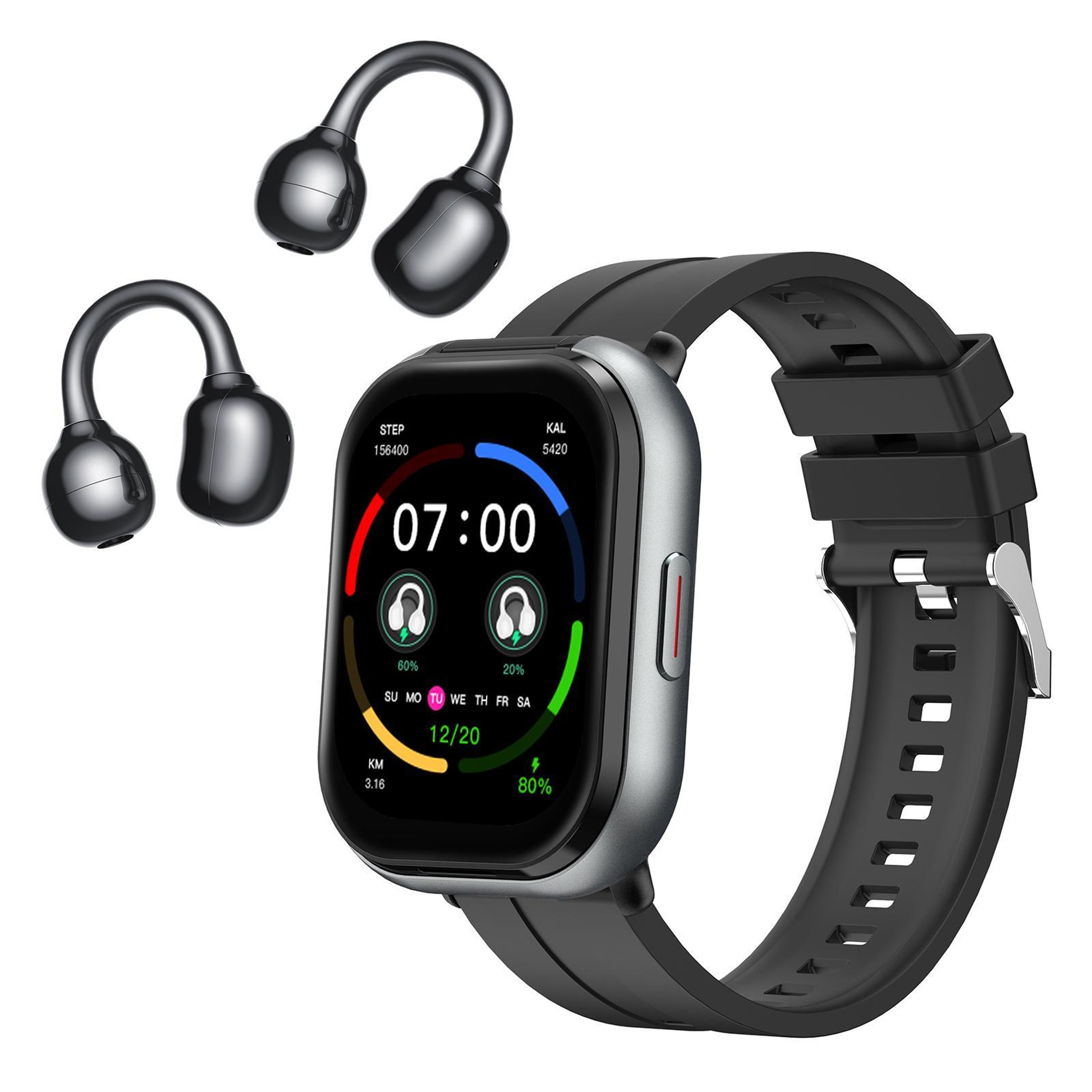 D12 Smartwatch Earbuds Combo With Bluetooth Calling  Health Tracking 13