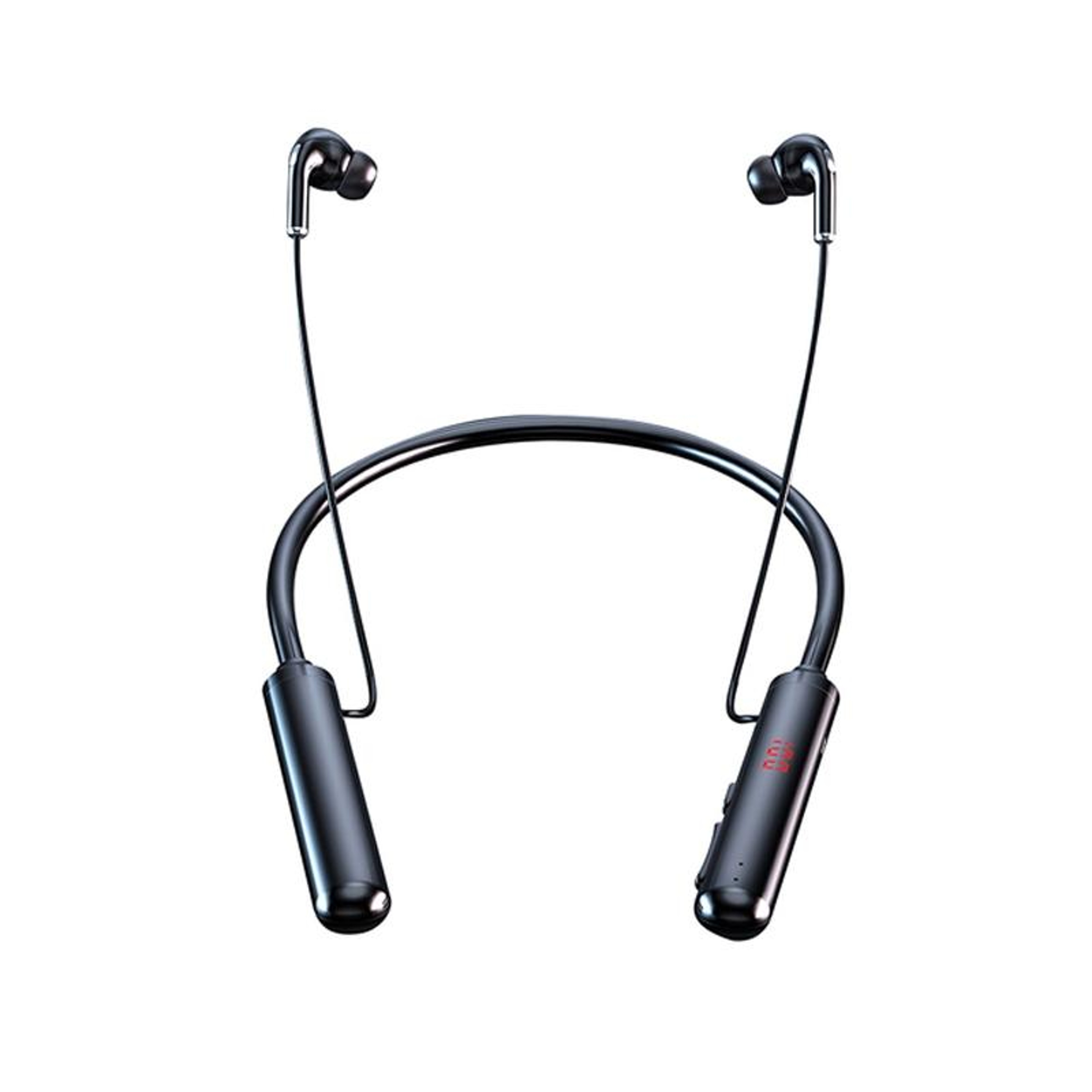 Magnetic Bluetooth Neckband Headphones With LED Display  TF Card Support 11