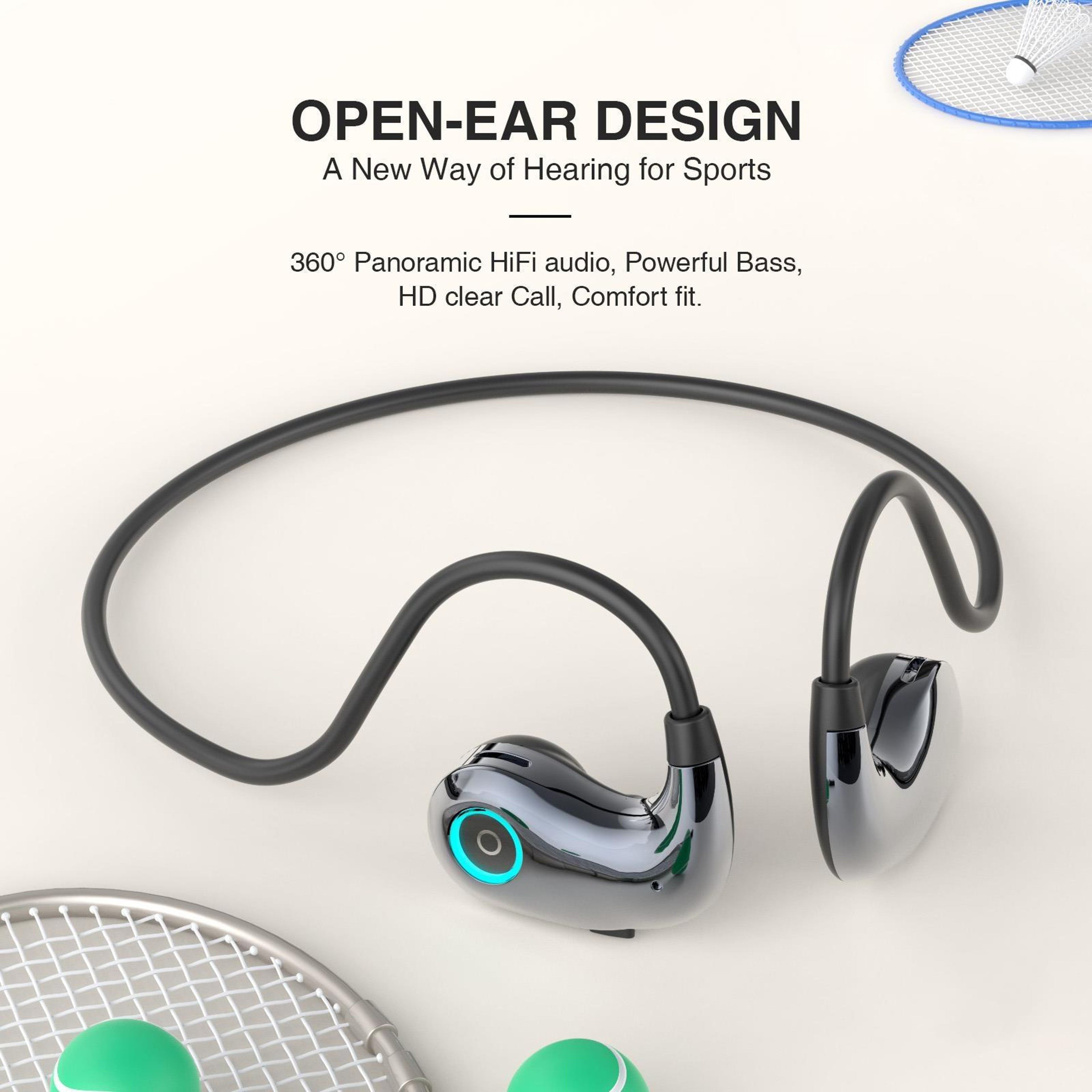 Hileo HI76 Open Ear Bluetooth Headphones For Sports With ENC Noise Reduction  IPX5 Waterproof 1
