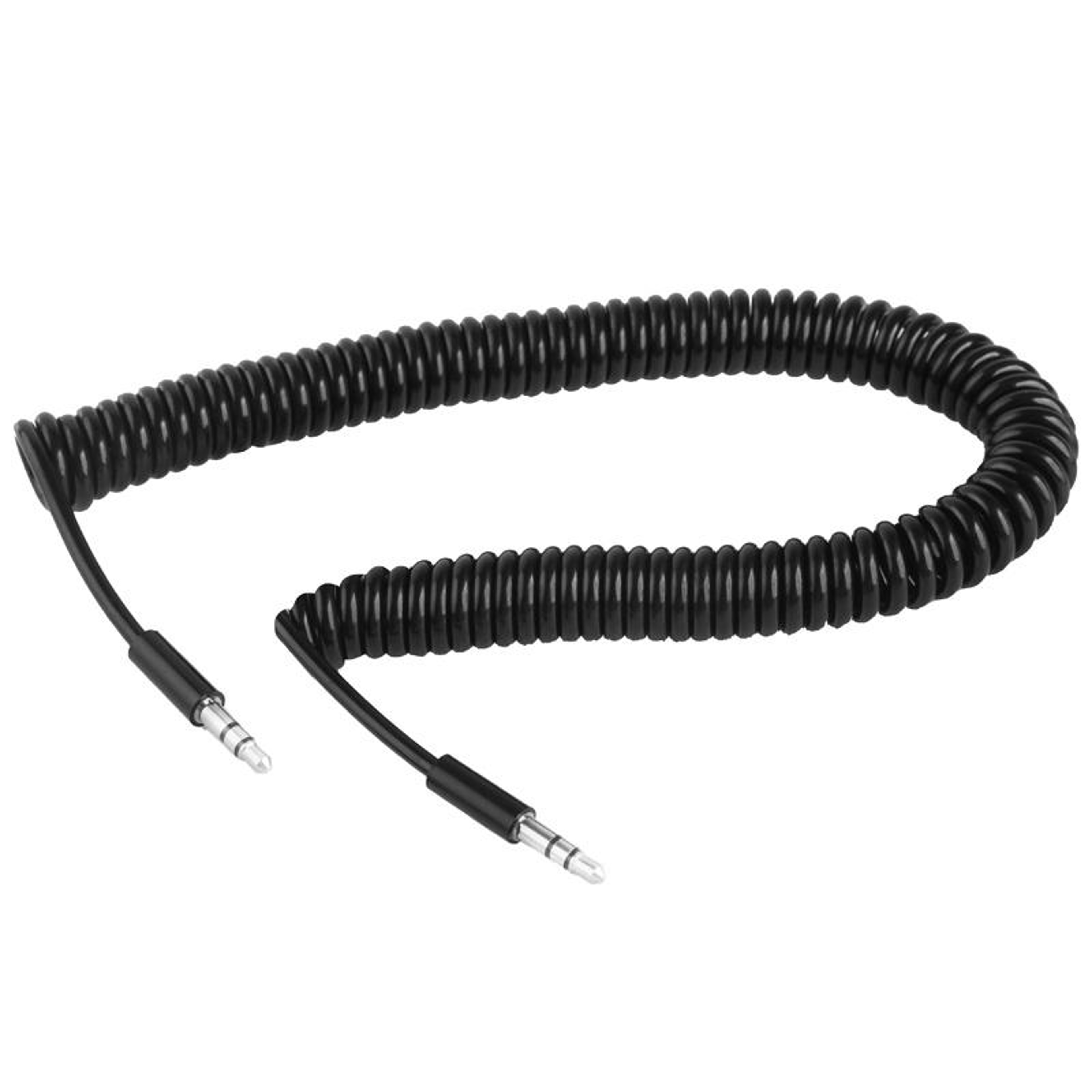 Coiled 3.5mm AUX Audio Cable for Car & Home Stereo, Stretchable Male to Male Jack Cord – view 1