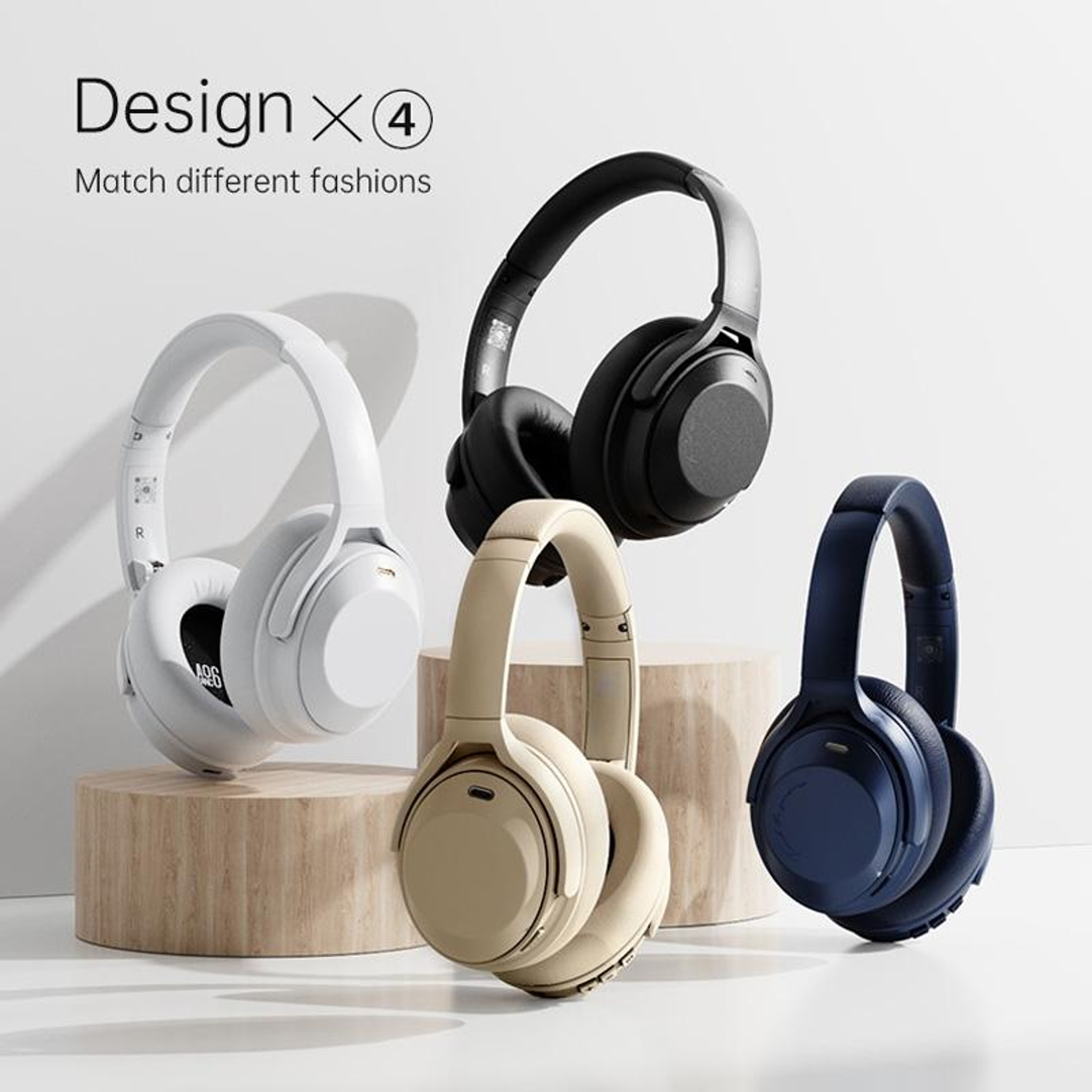 A06 Wireless ANC Headphones With Bluetooth 53 Over Ear Noise Canceling Headset 1