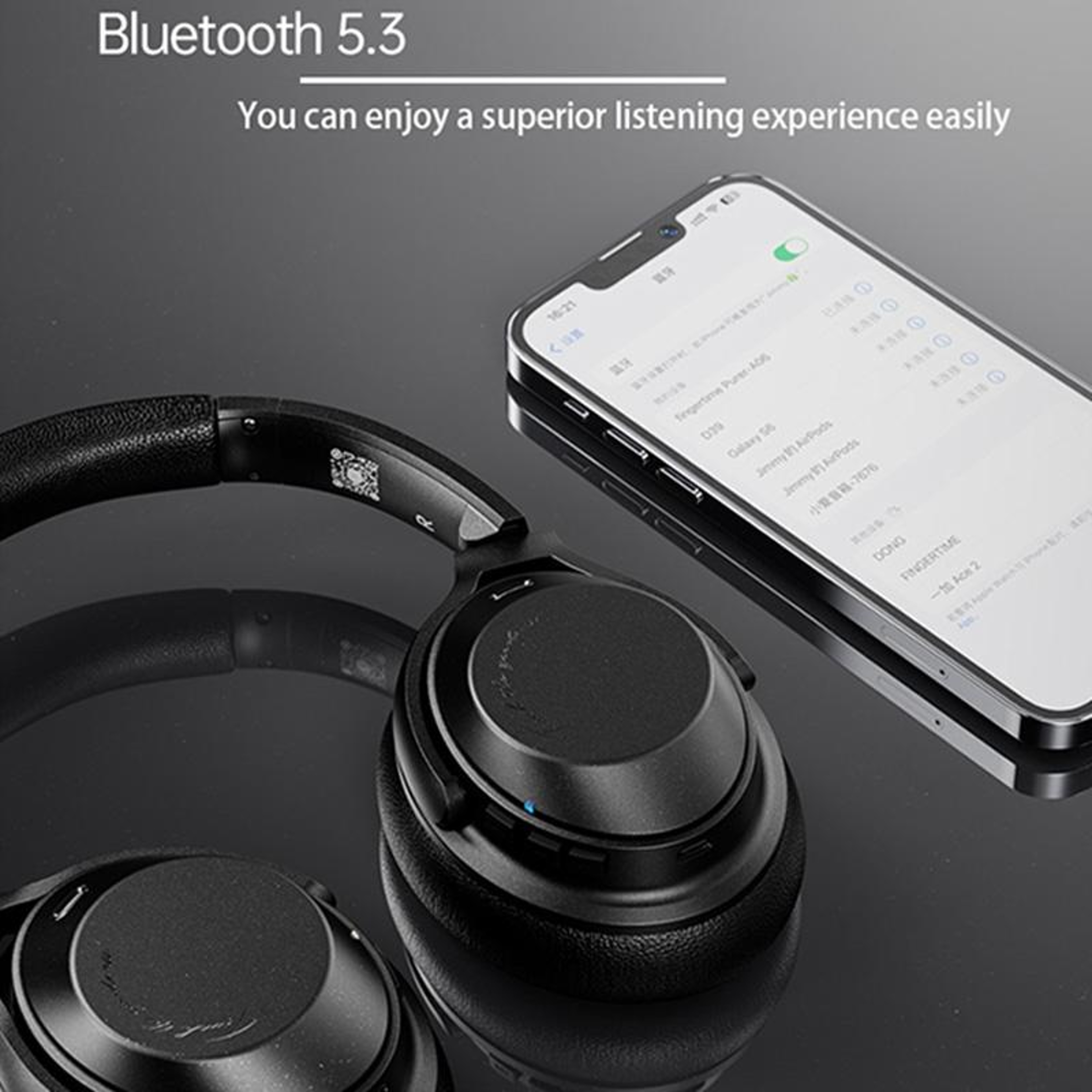 A06 Wireless ANC Headphones With Bluetooth 53 Over Ear Noise Canceling Headset 6