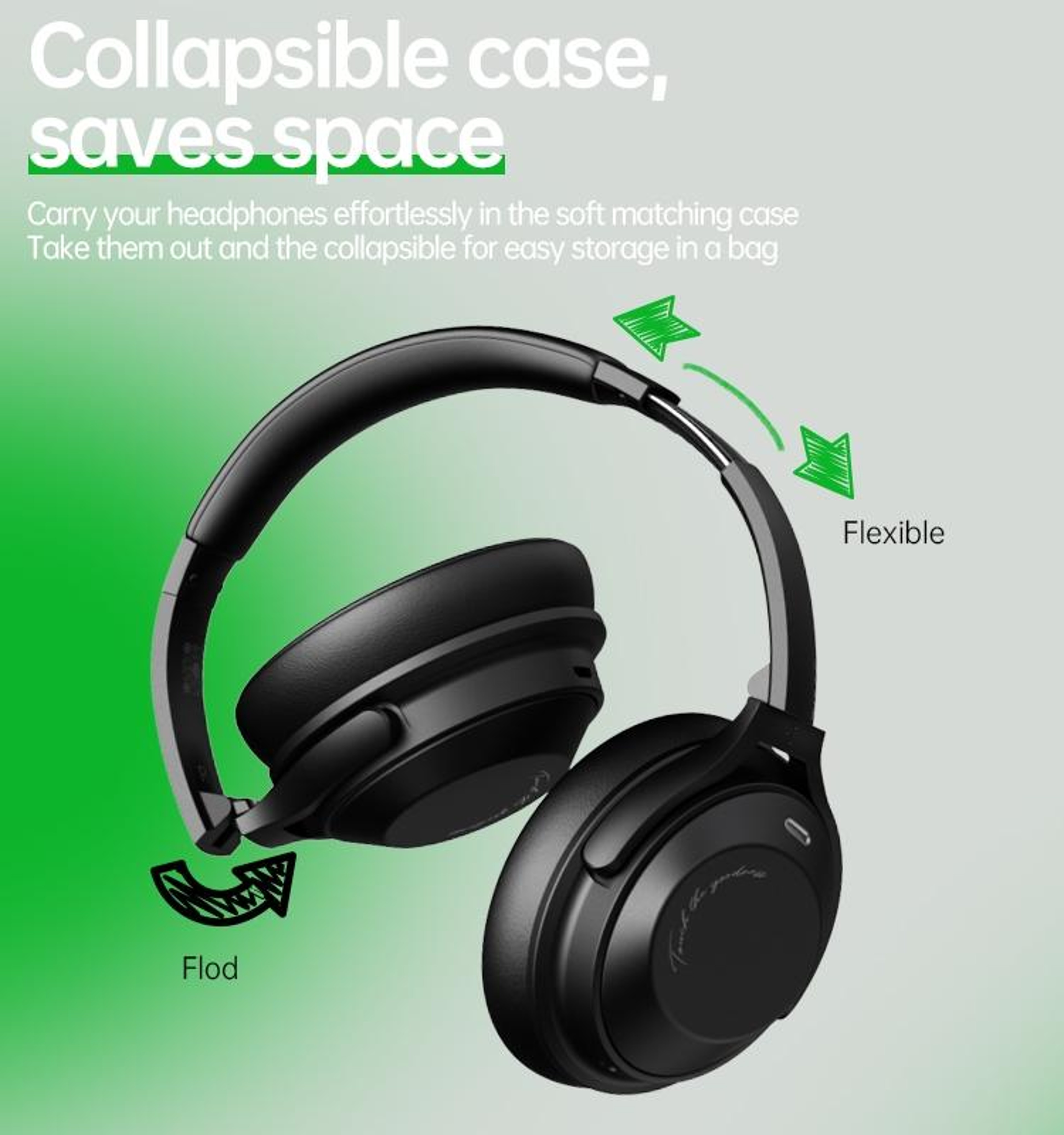 A06 Wireless ANC Headphones With Bluetooth 53 Over Ear Noise Canceling Headset 8