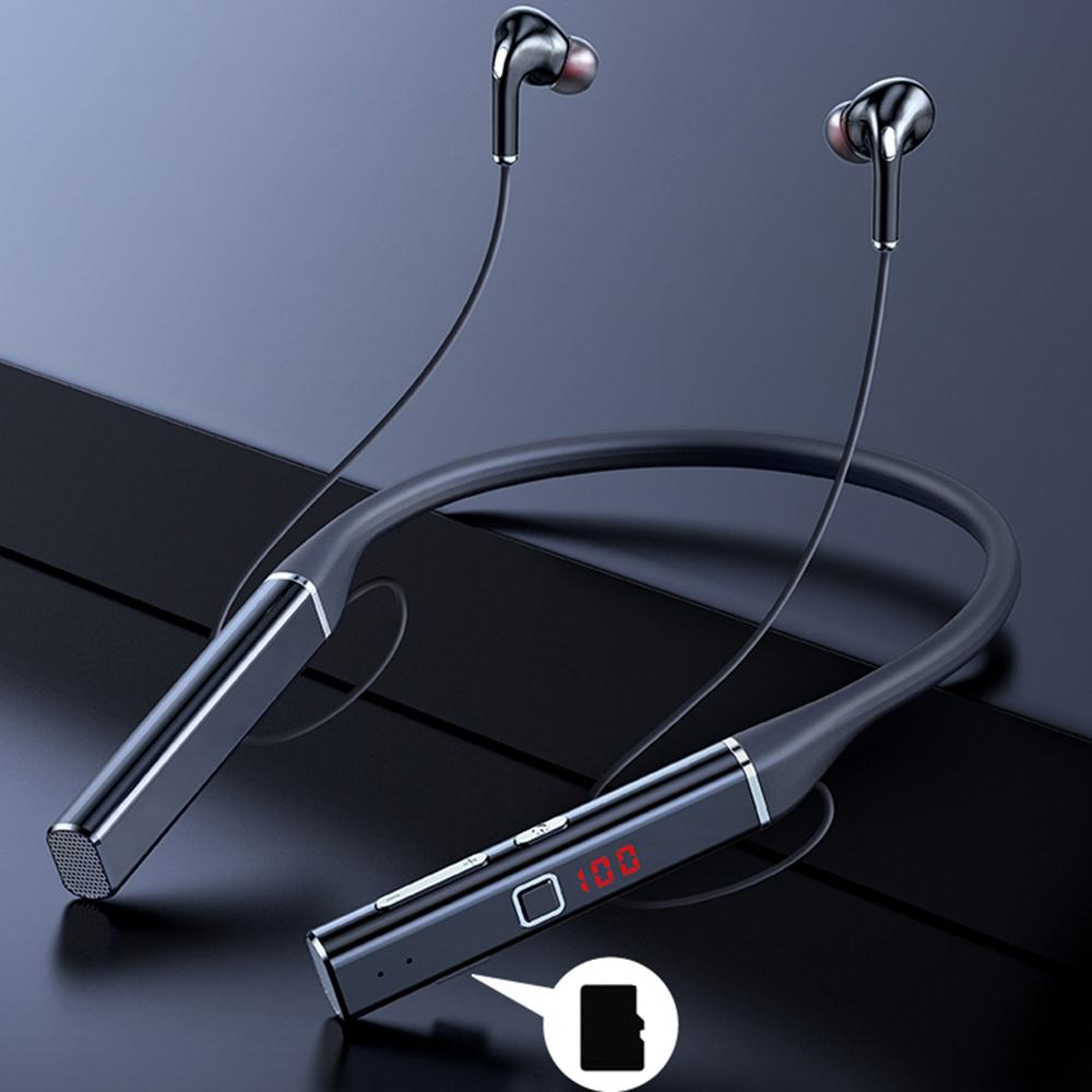 S720 Bluetooth Neckband Headphones With TF Card 100H Battery  Magnetic Sports Earbuds 0