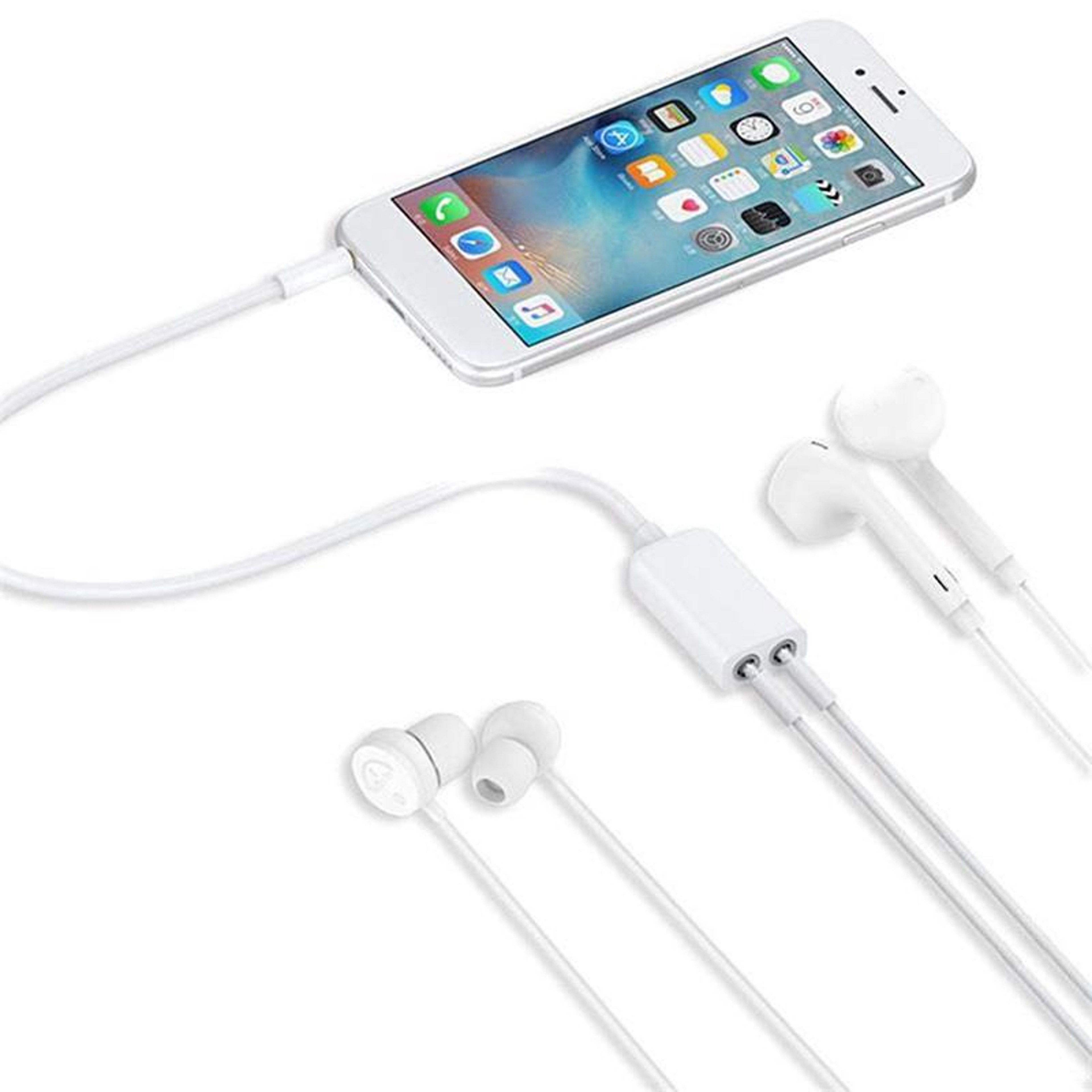 35mm Audio Splitter Cable For Dual Headphones Compatible With Phones Tablets  Car Stereo 1