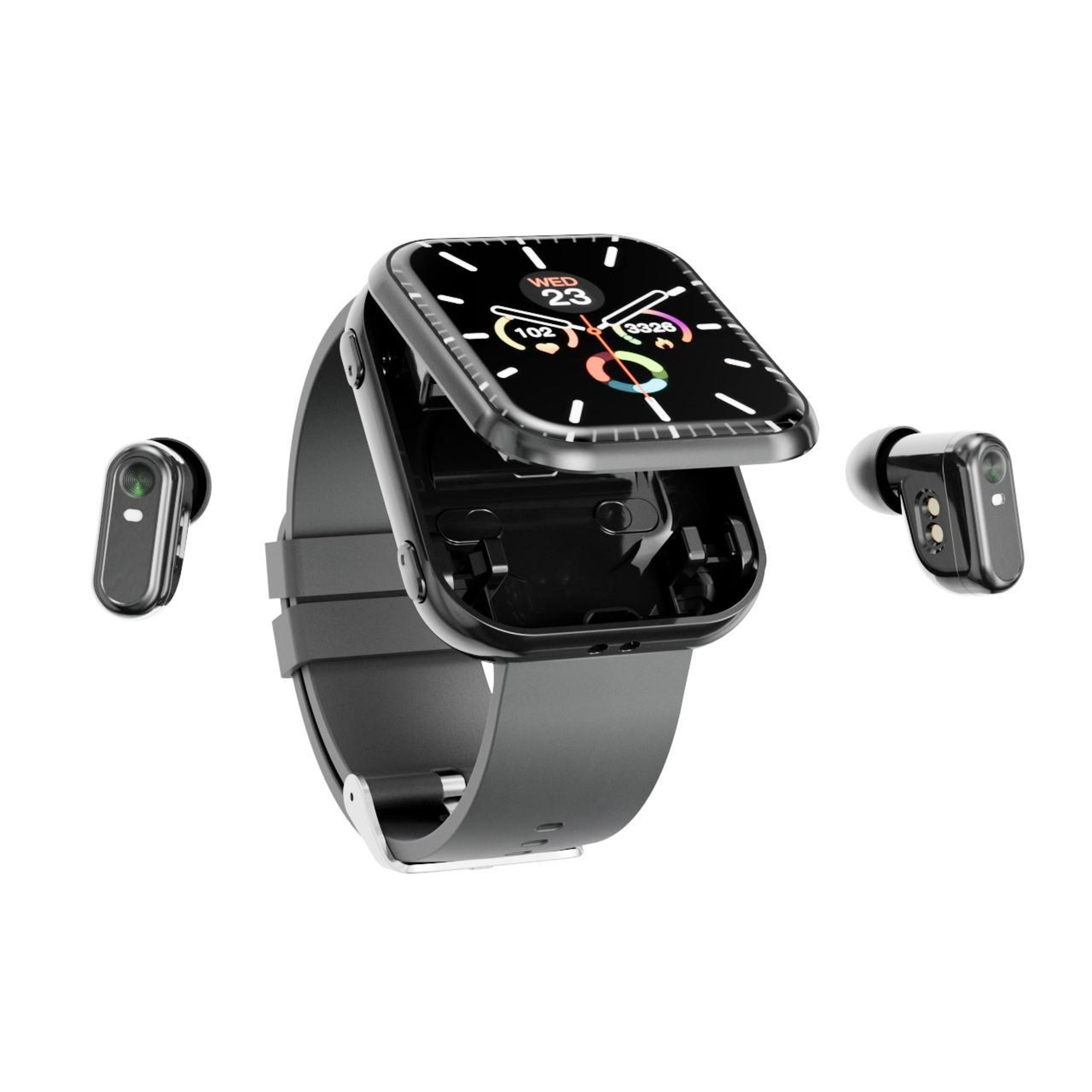 T1 Smartwatch With Wireless Earbuds Bluetooth Calling Fitness Tracker  Heart Rate Monitor 0