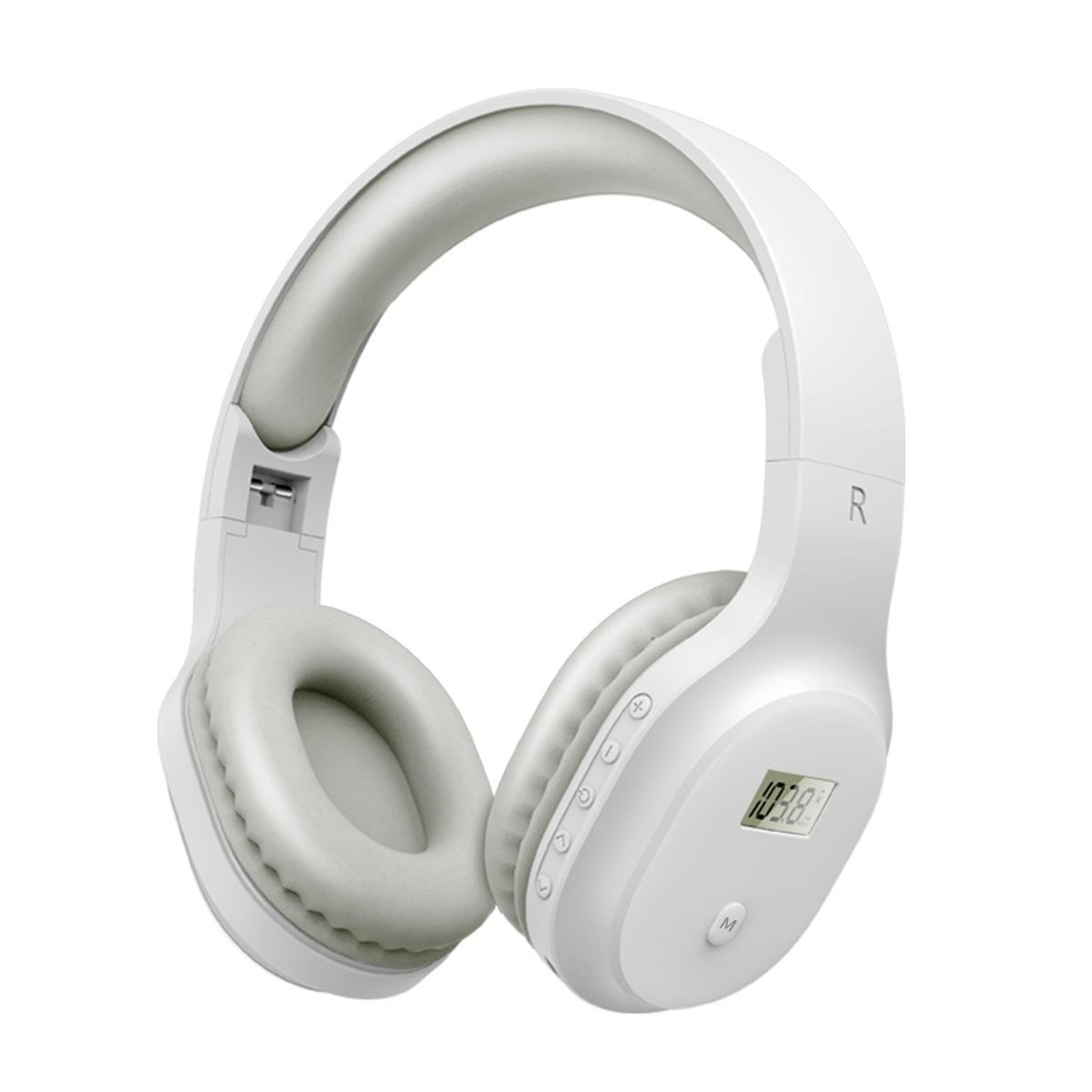 A8 Rechargeable FM Radio Headphones With LCD Display  Foldable Memory Foam Design 1