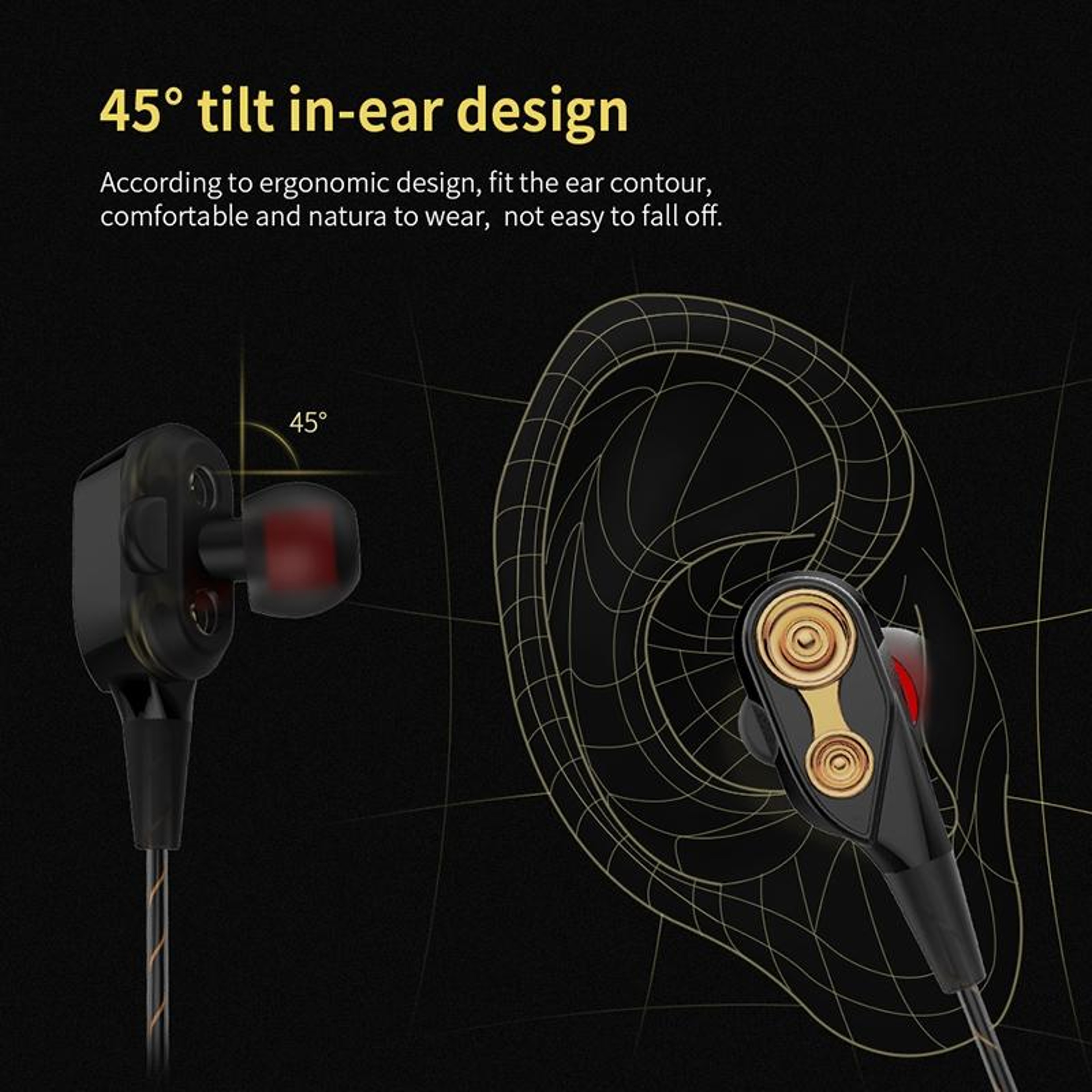 QKZ CK8 HiFi Earbuds With Quad Drivers  HD Mic For Sports And Everyday Music 8