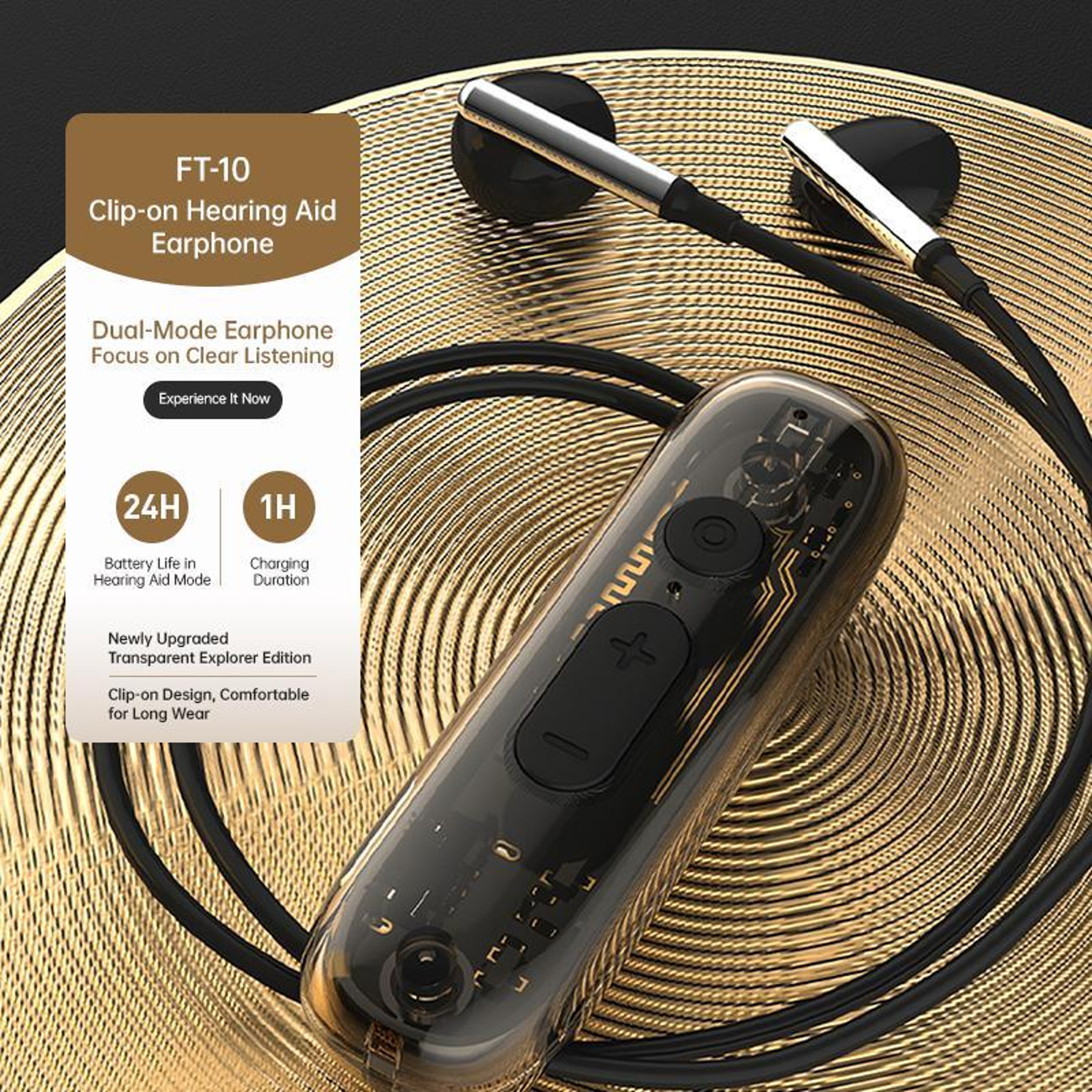 ClearTone FT 10 Bluetooth Hearing Amplifier Headphones With Noise Reduction  Open Ear Comfort 6
