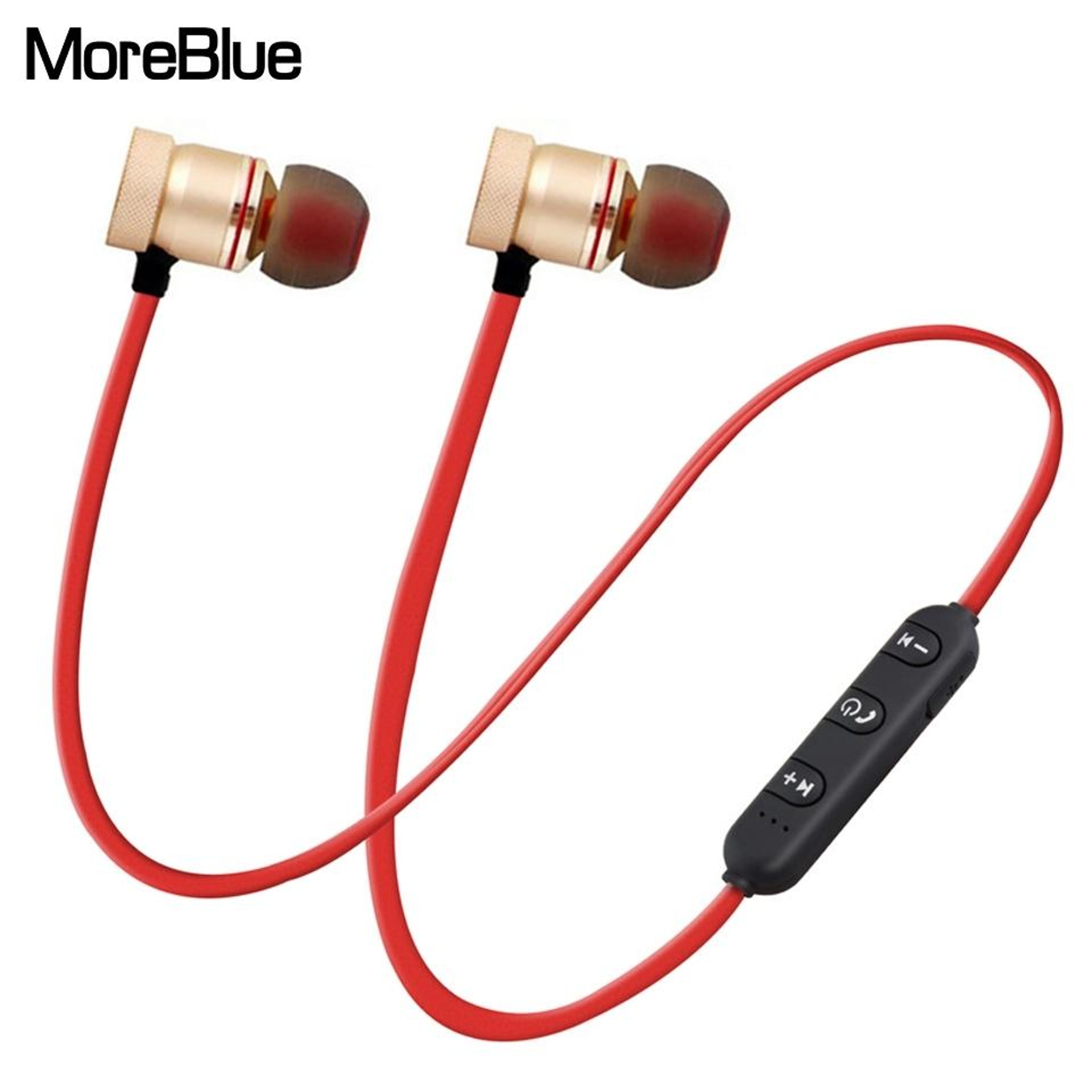 MoreBlue S07 Wireless Bluetooth Earbuds With Magnetic Neckband  Deep Bass Stereo Sound 6