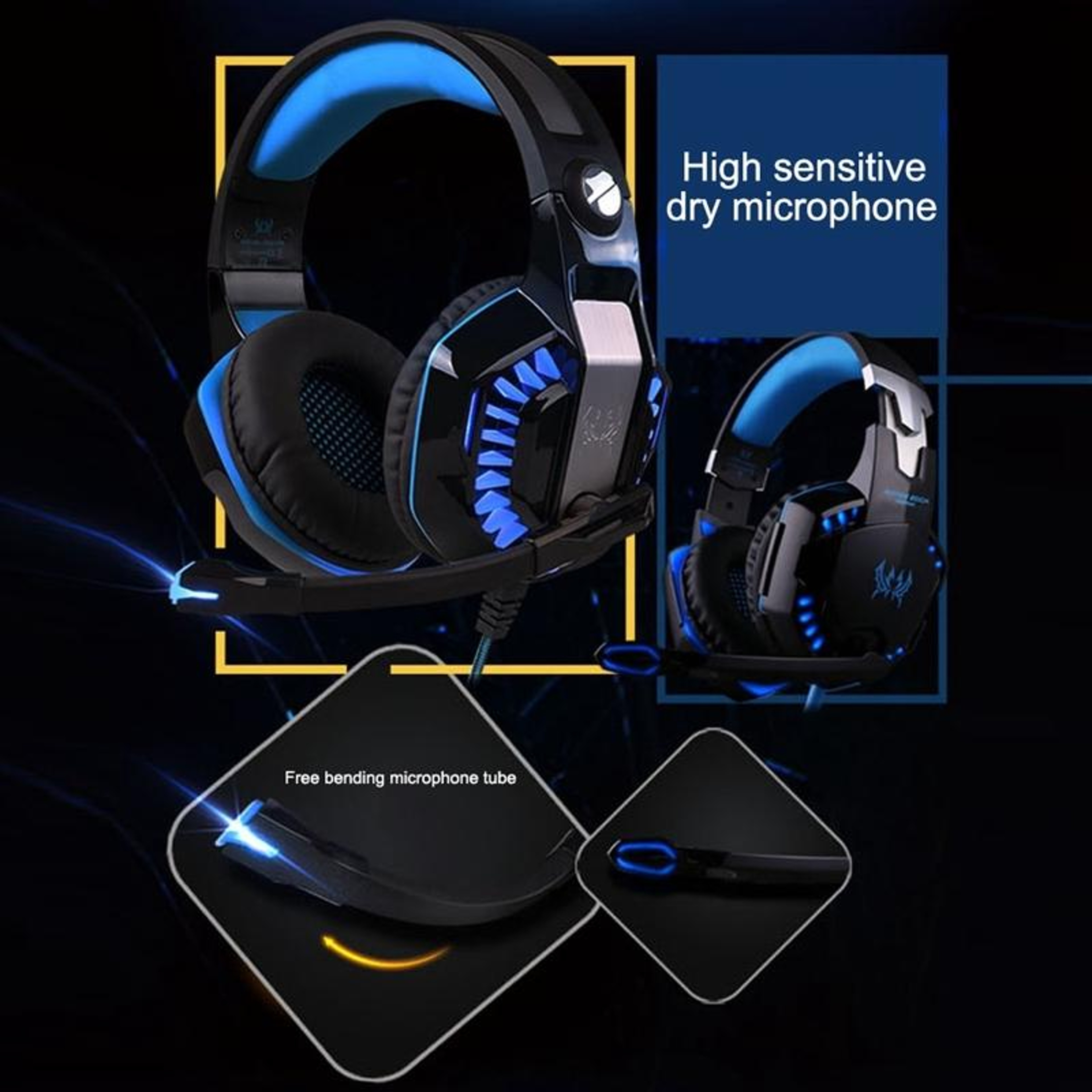 KOTION EACH G2000 Gaming Headset With Noise Isolation LED Lights  Stereo Bass Sound 15