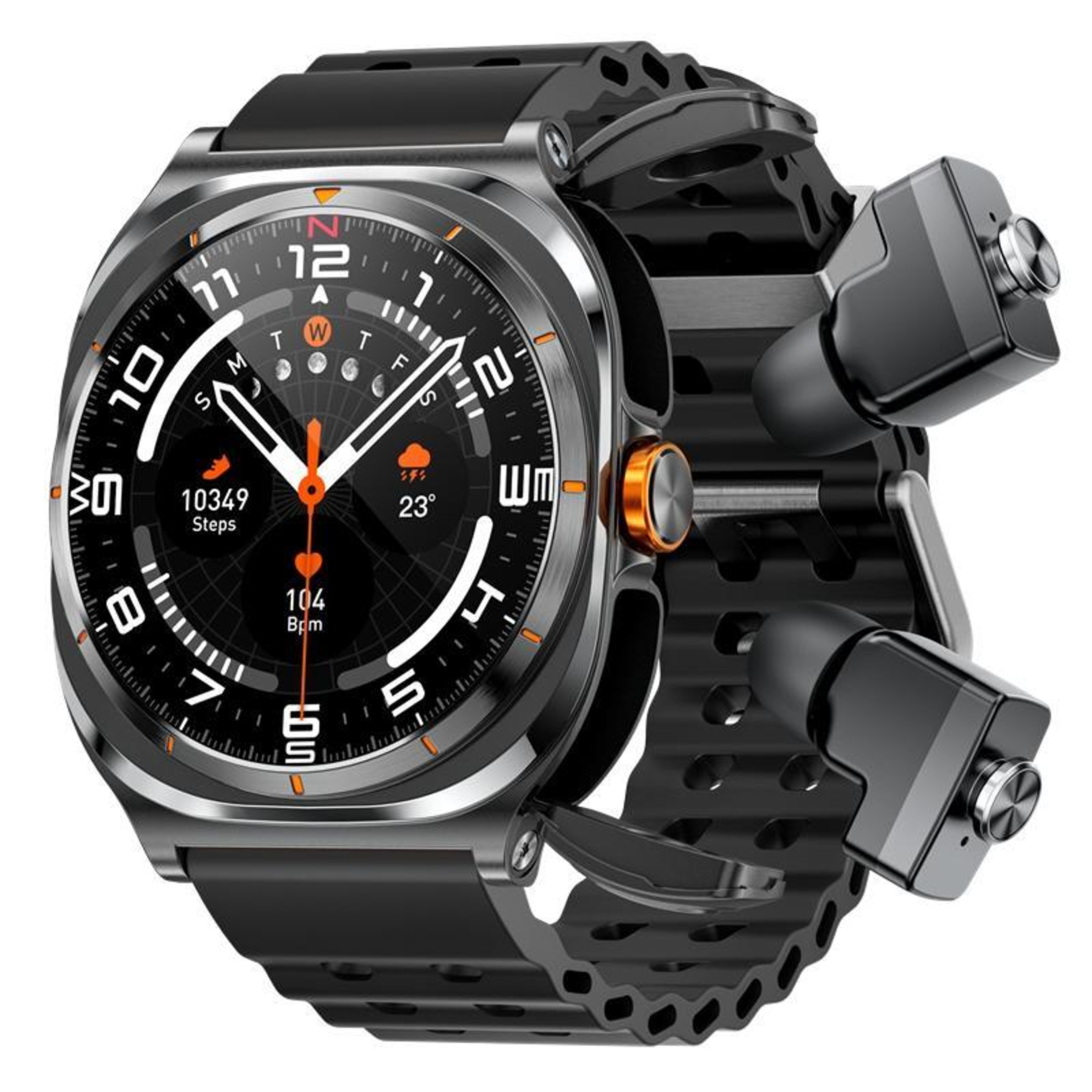 HAMTOD GT98 Smart Watch Earbuds Combo With Bluetooth Calling NFC  Heart Rate Monitor 0