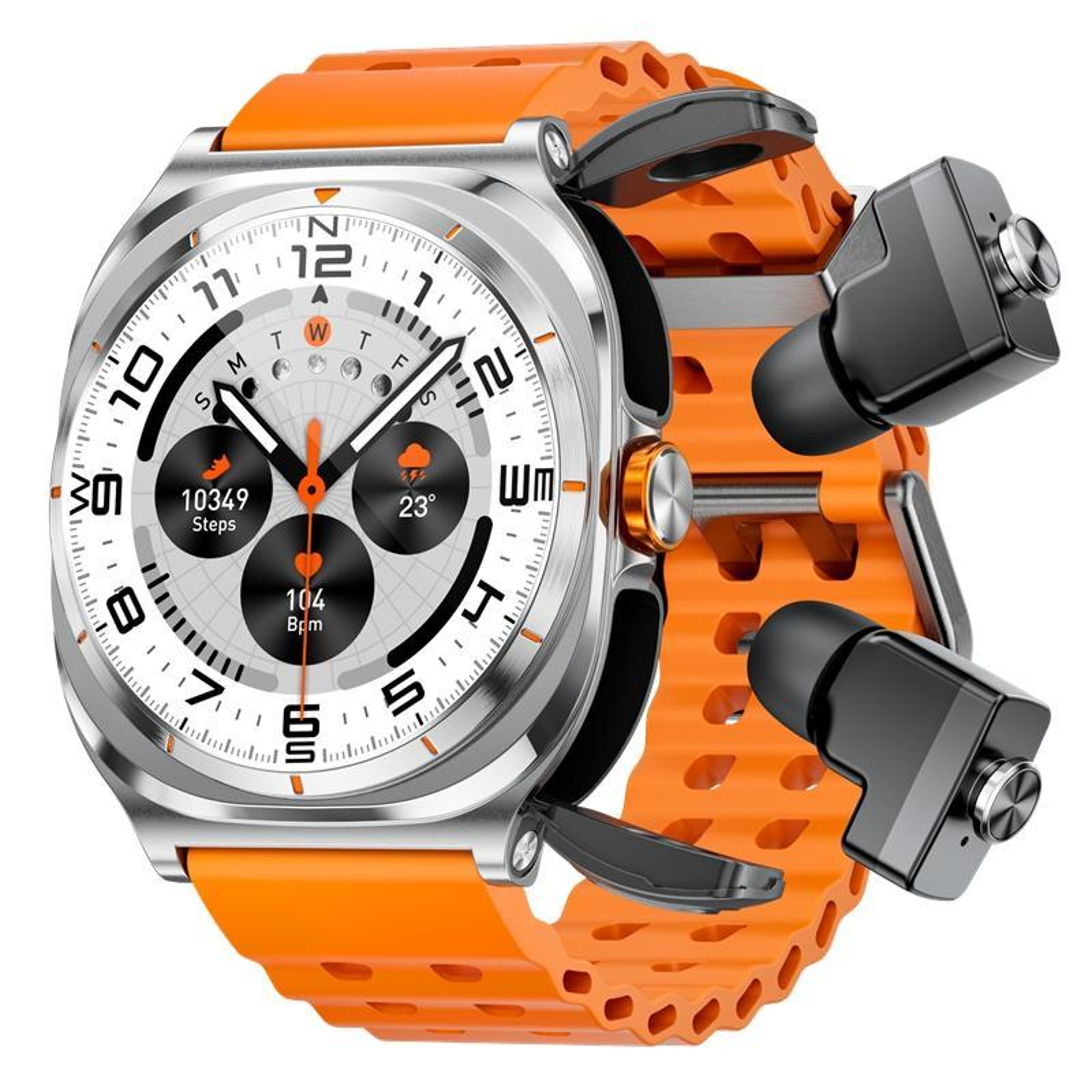 HAMTOD GT98 Smart Watch Earbuds Combo With Bluetooth Calling NFC  Heart Rate Monitor 4