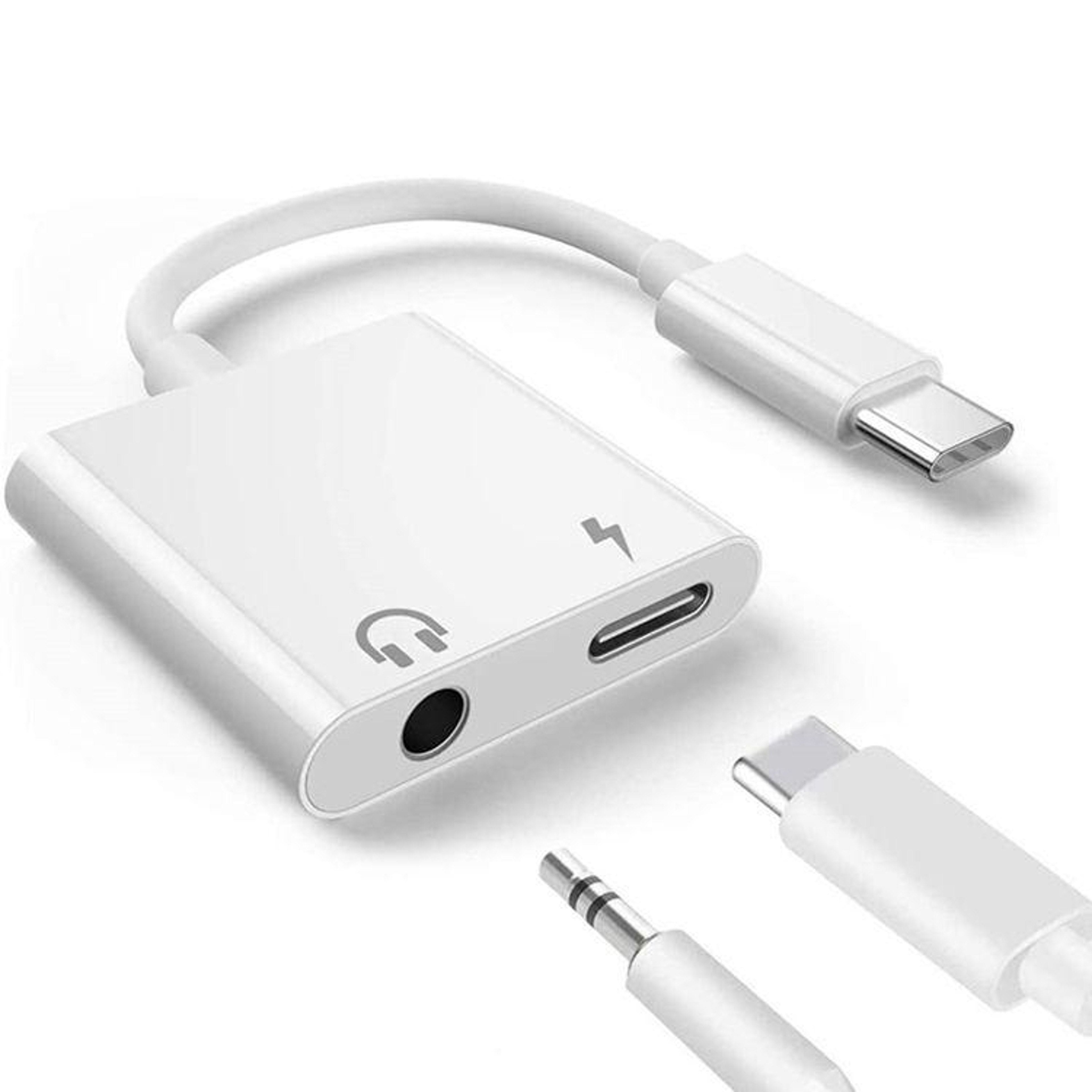 3 In 1 USB C OTG Adapter With 35mm Headphone Jack Fast Charging  USB Audio Splitter 11