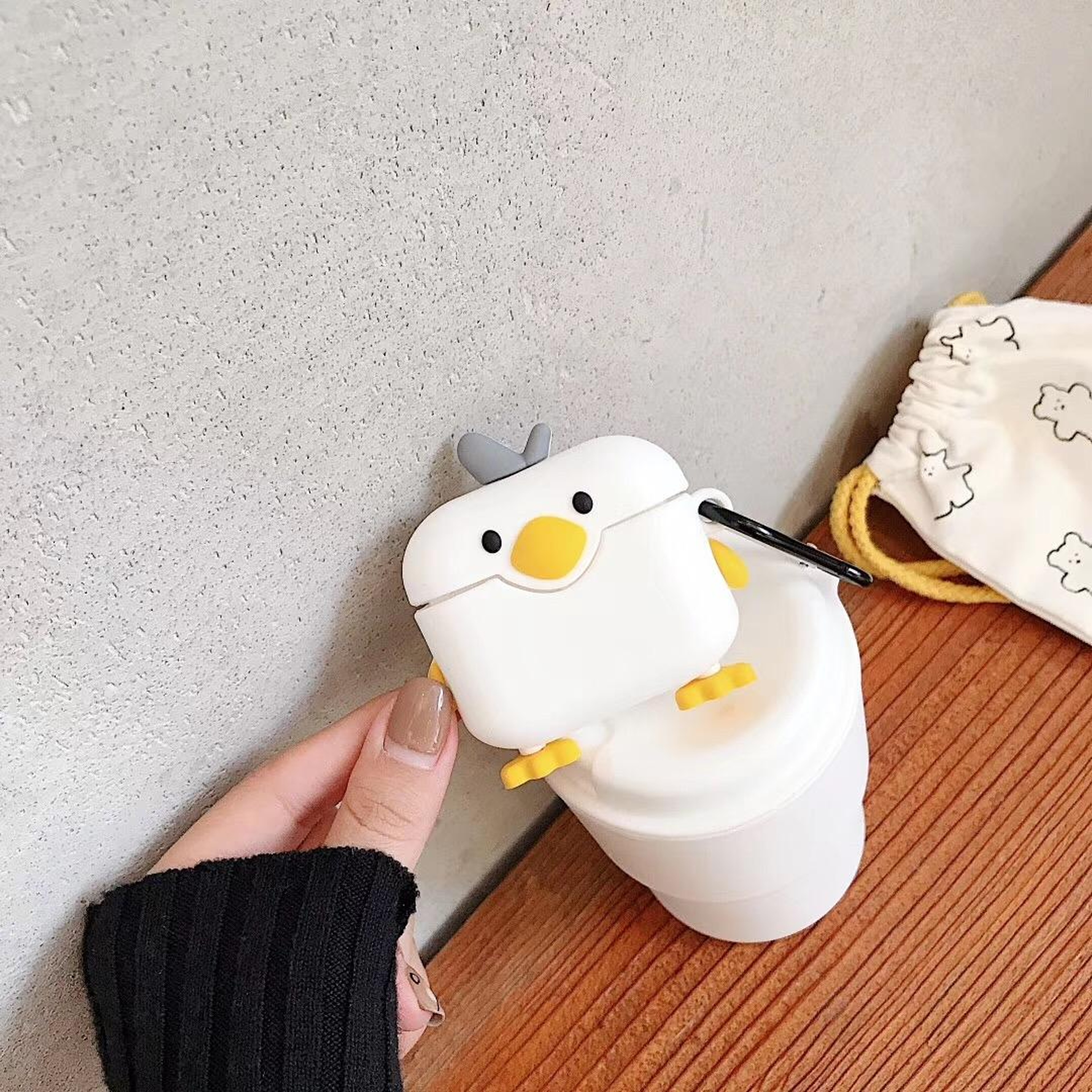 Cute Duck AirPods Pro Case Cover Shockproof Silicone Earbuds Protector 1