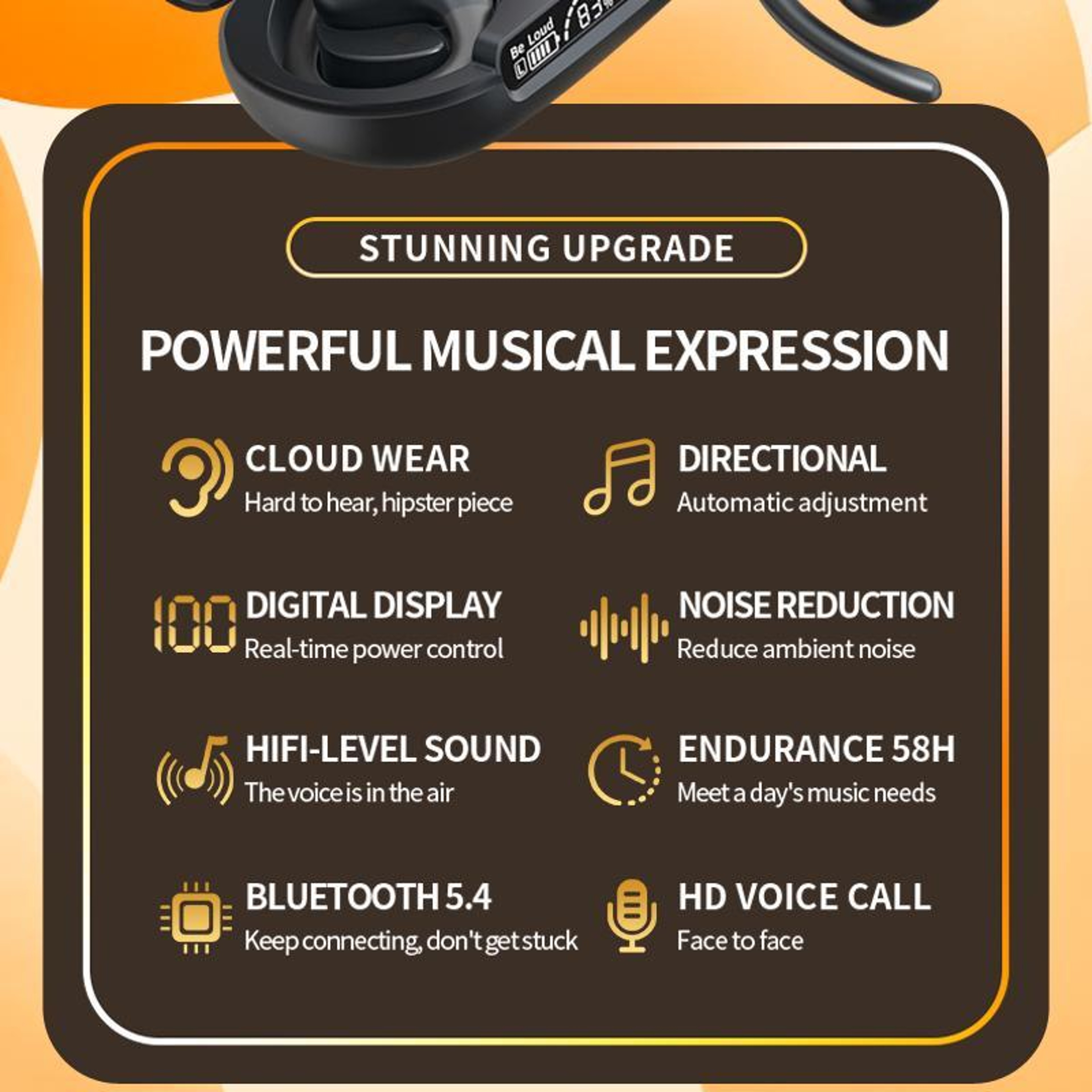 M200 Open Ear Bluetooth Headphones With Noise Reduction  Waterproof Ear Hooks 2