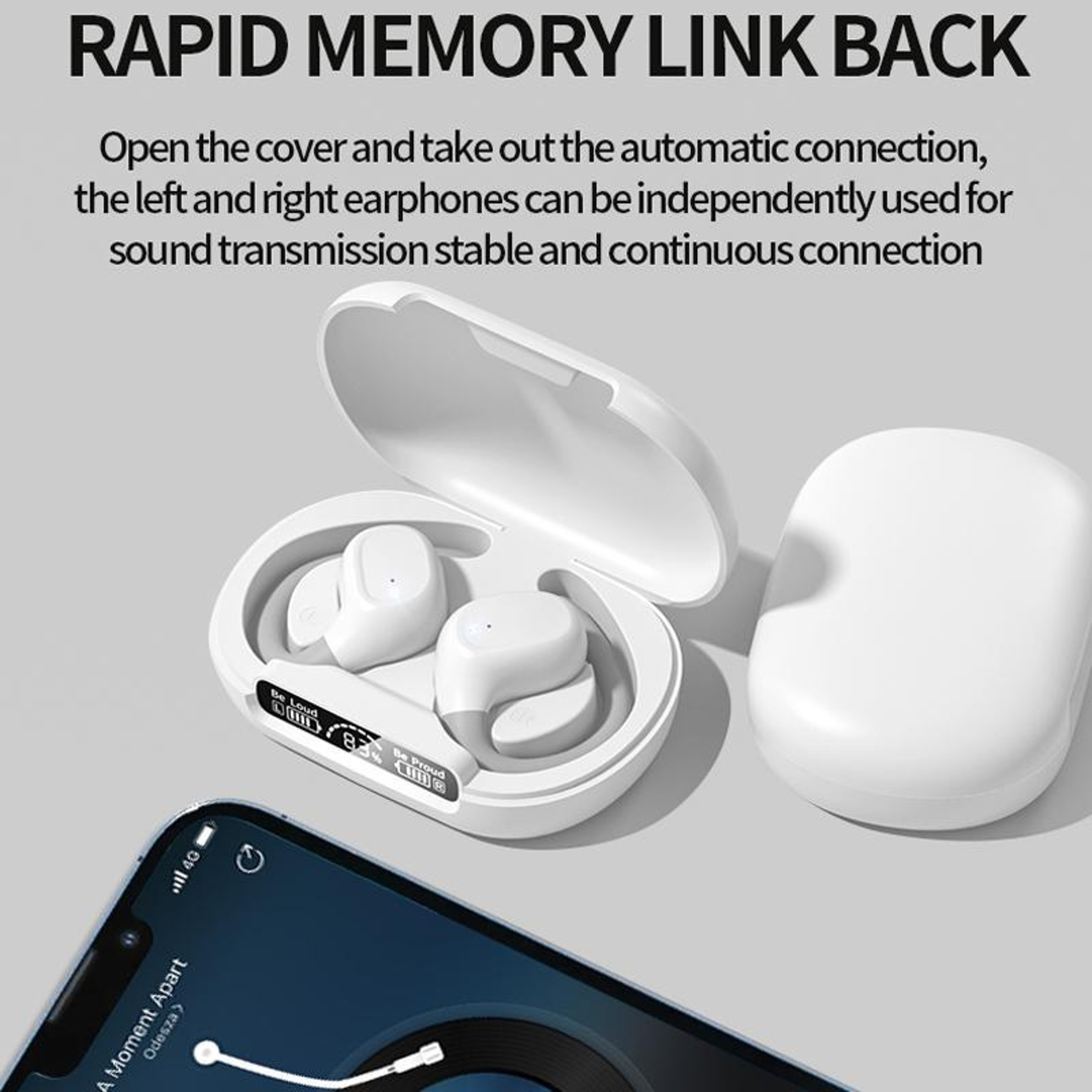 M200 Open Ear Bluetooth Headphones With Noise Reduction  Waterproof Ear Hooks 8