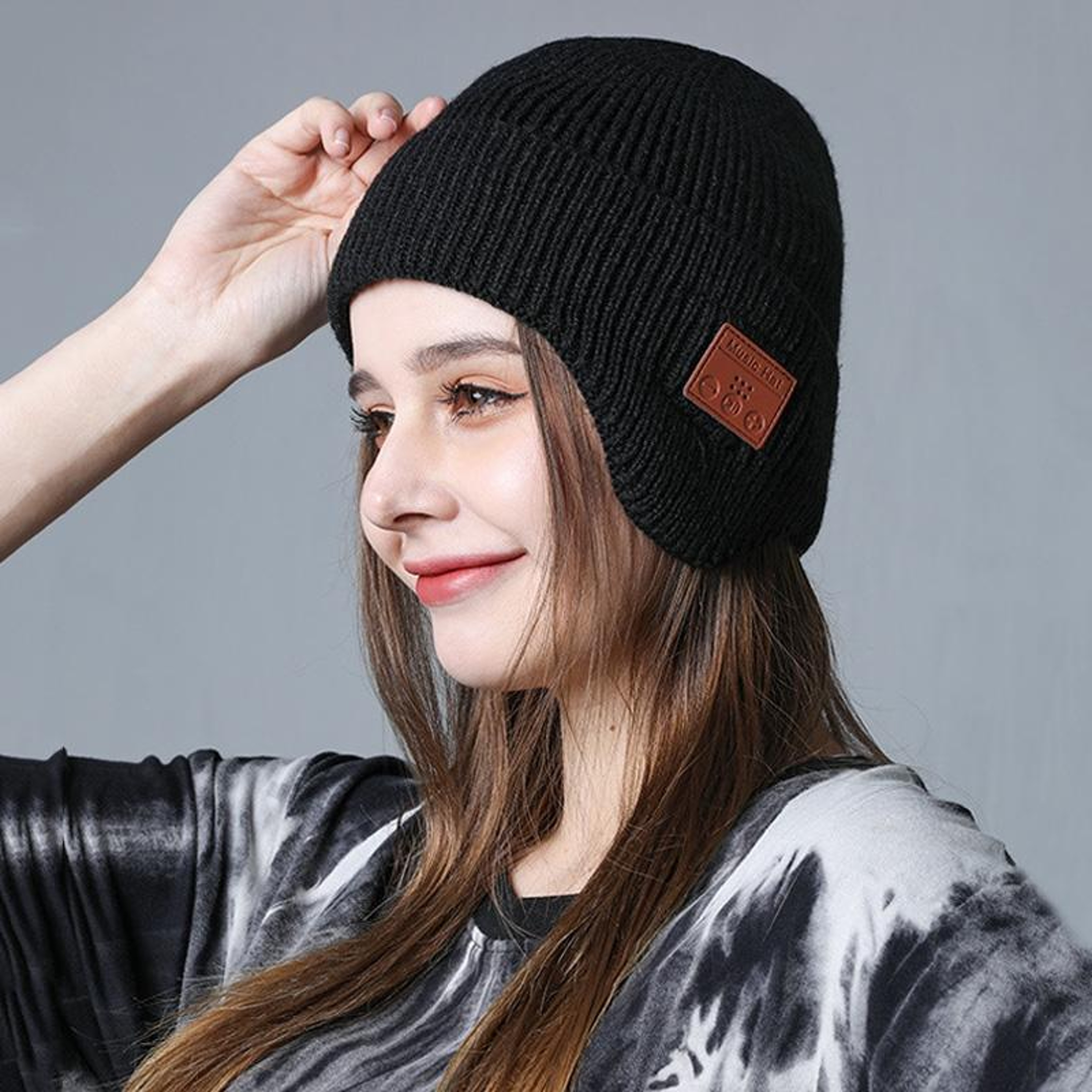 Bluetooth Music Beanie Hat With Wireless Stereo Headphones For Winter Outdoor Sports 7