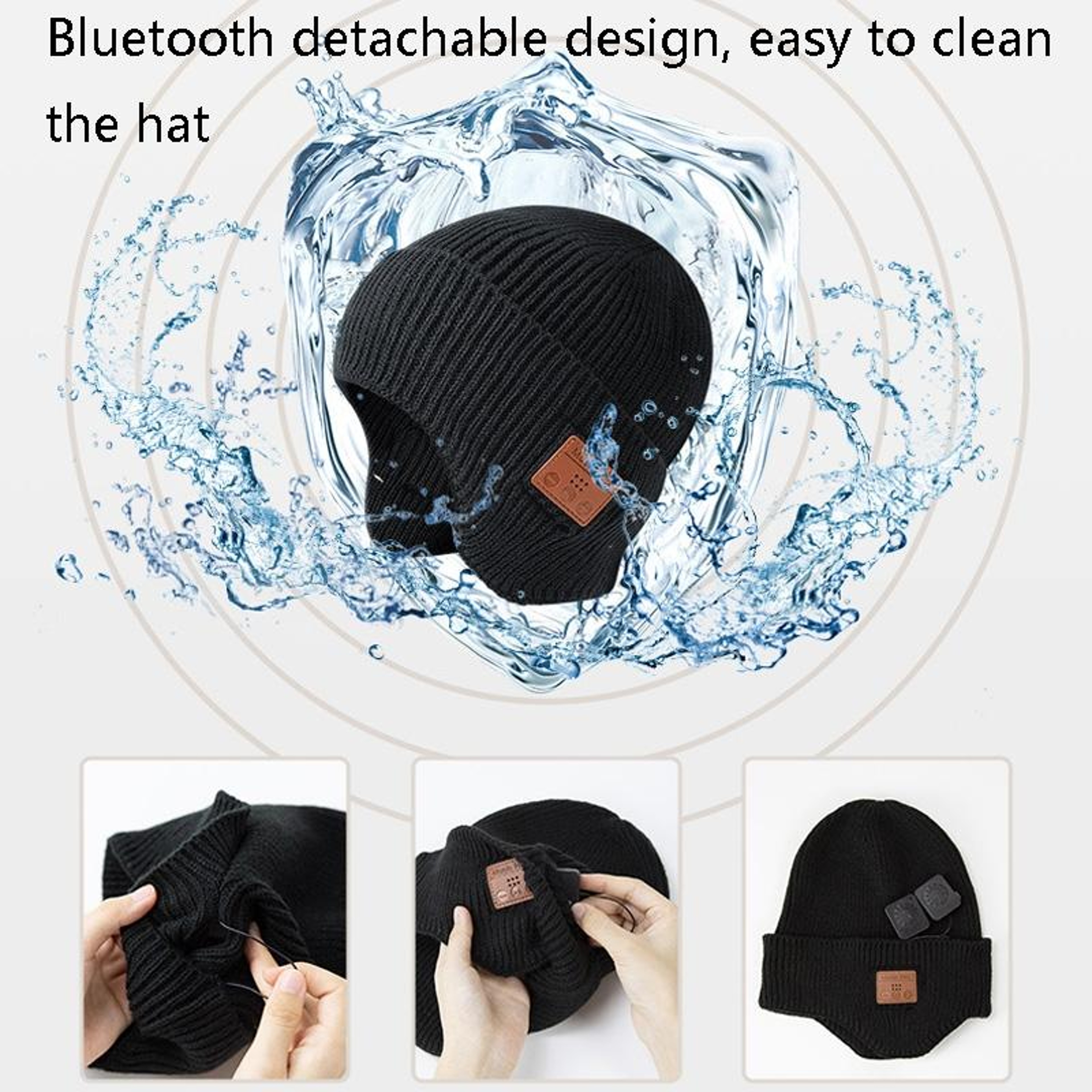 Bluetooth Music Beanie Hat With Wireless Stereo Headphones For Winter Outdoor Sports 4
