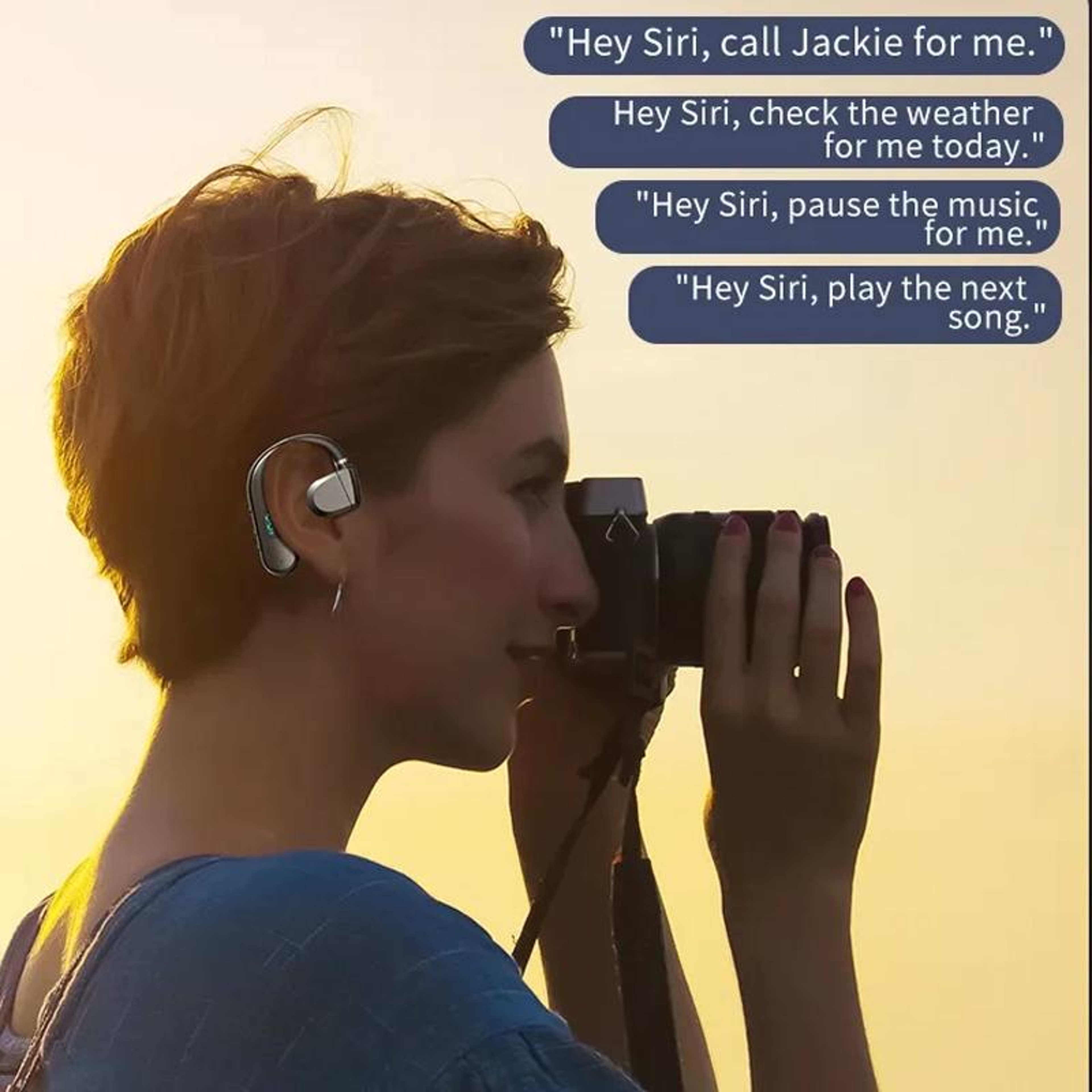 T50 Bluetooth 53 Open Ear Wireless Earbud With Digital Display  Noise Reduction 2