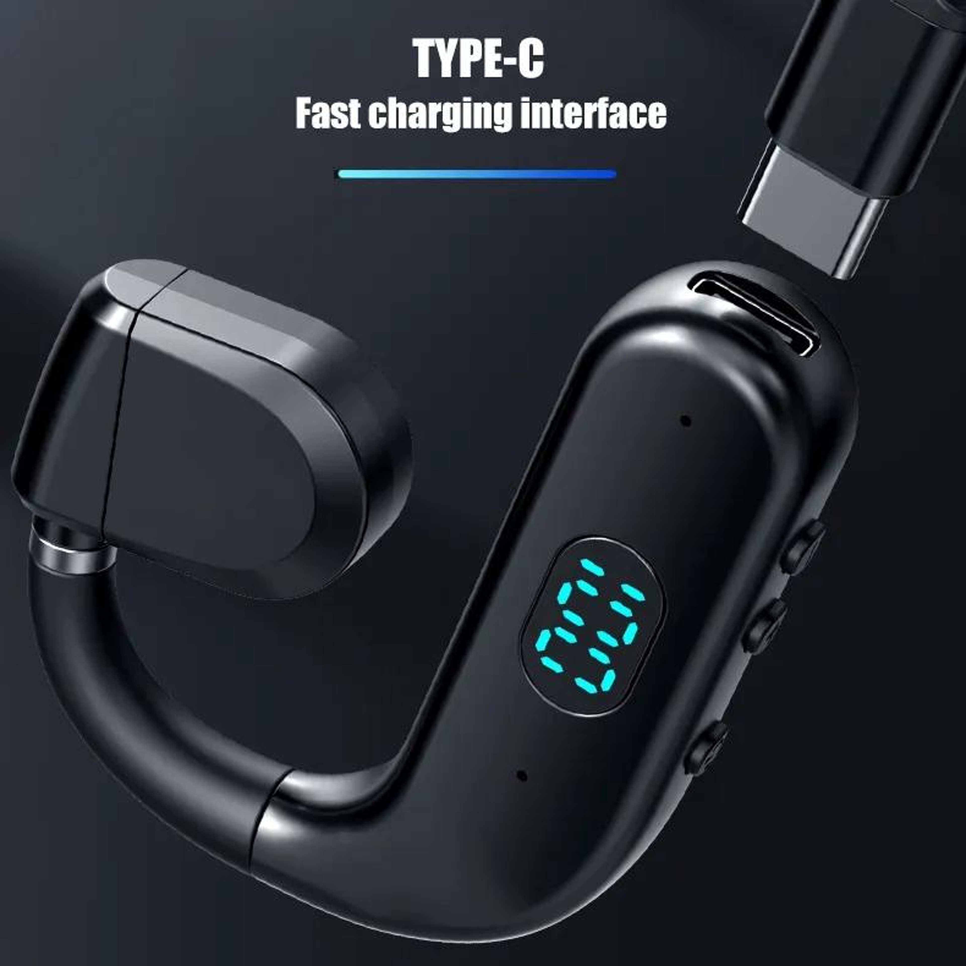T50 Bluetooth 53 Open Ear Wireless Earbud With Digital Display  Noise Reduction 8