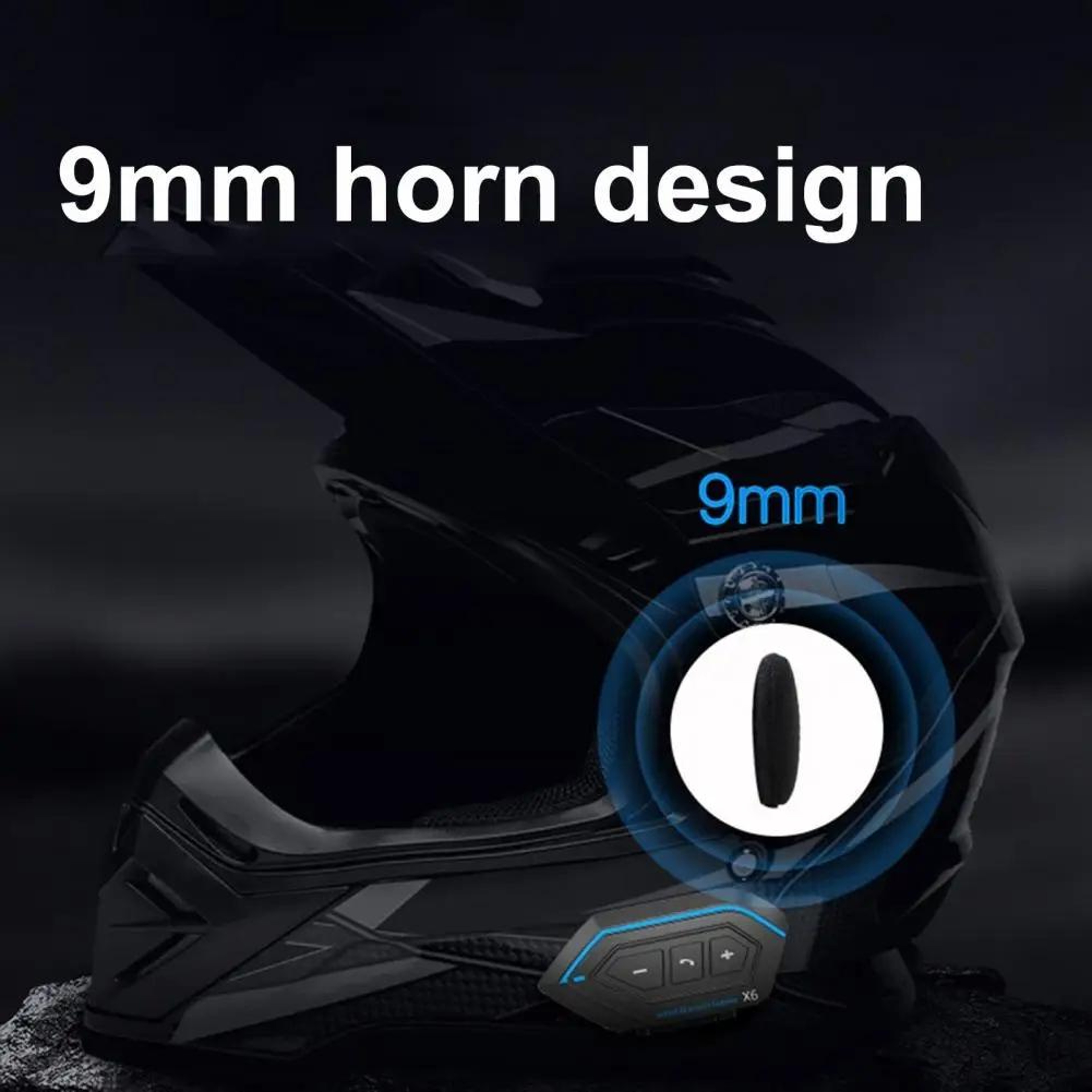 X6 Bluetooth Motorcycle Headset IP67 Waterproof Helmet Intercom With 50H Battery 4