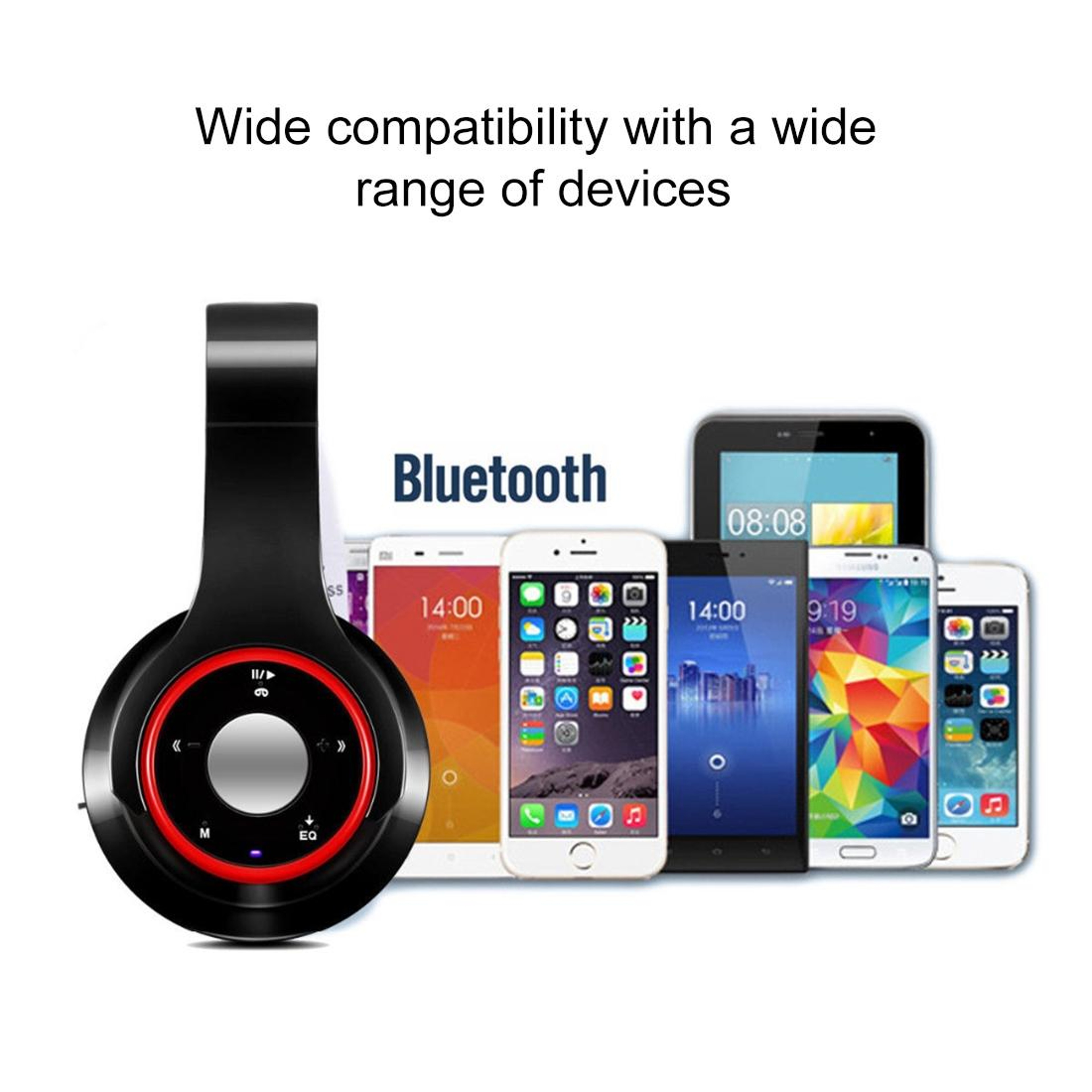 SG 8 Wireless Bluetooth Headphones With FM Radio TF Card MP3 Player  Noise Cancelling Mic 8