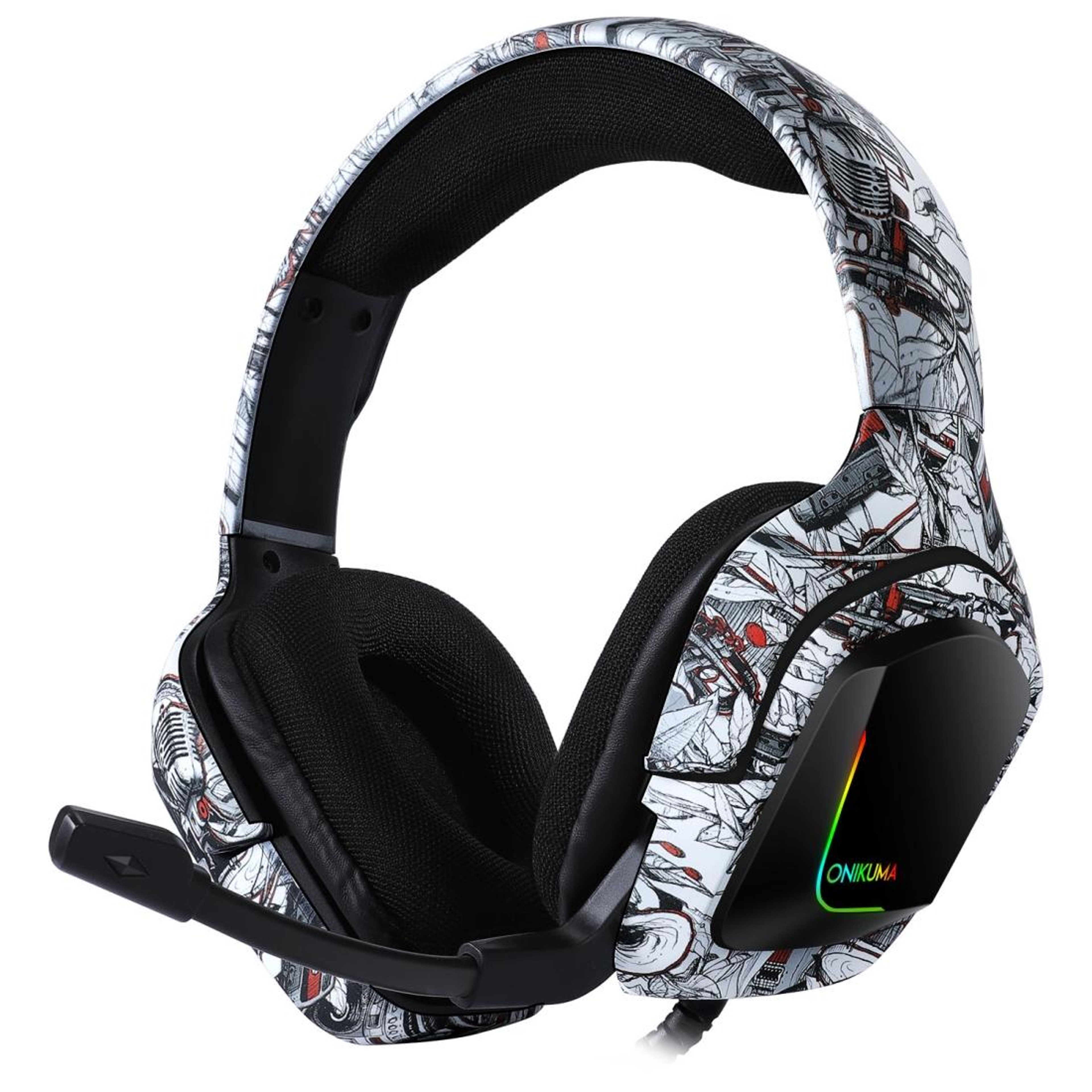 ONIKUMA K20 RGB Gaming Headset With Mic For PS4 PC  Surround Sound Gaming 1