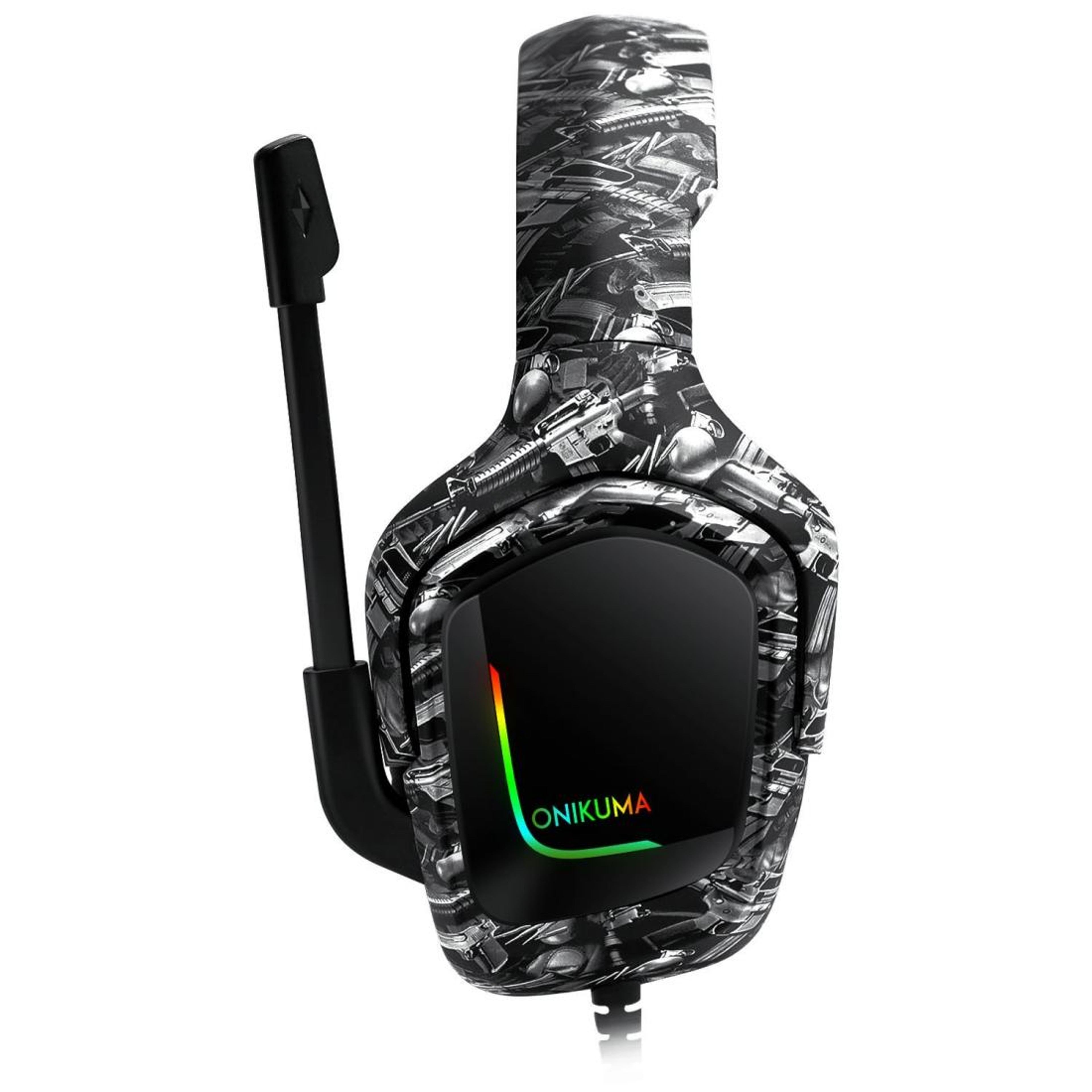 ONIKUMA K20 RGB Gaming Headset With Mic For PS4 PC  Surround Sound Gaming 6