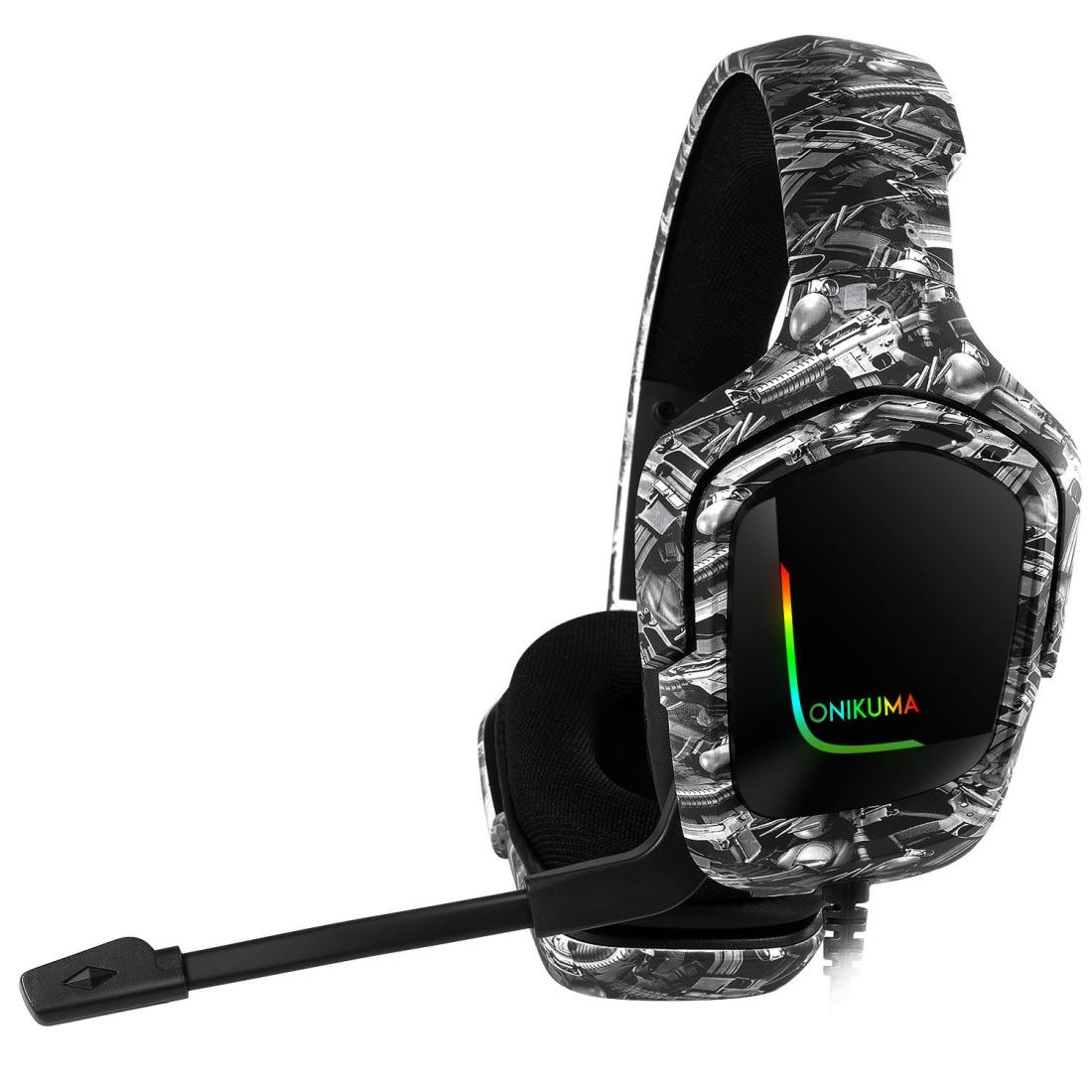 ONIKUMA K20 RGB Gaming Headset With Mic For PS4 PC  Surround Sound Gaming 7