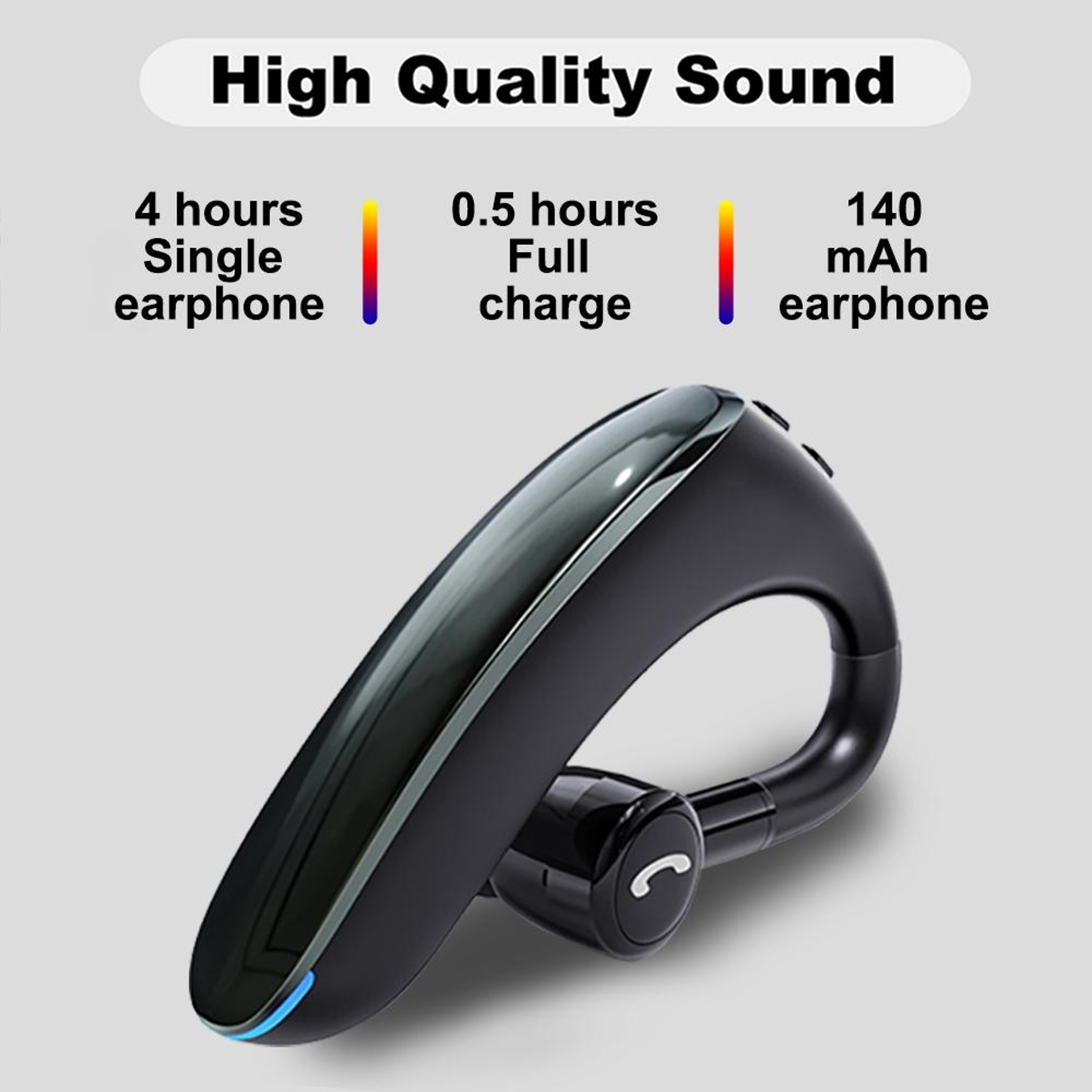 F900 Bluetooth 50 Earhook Headset With Rotating Mic  Handsfree Calling 10