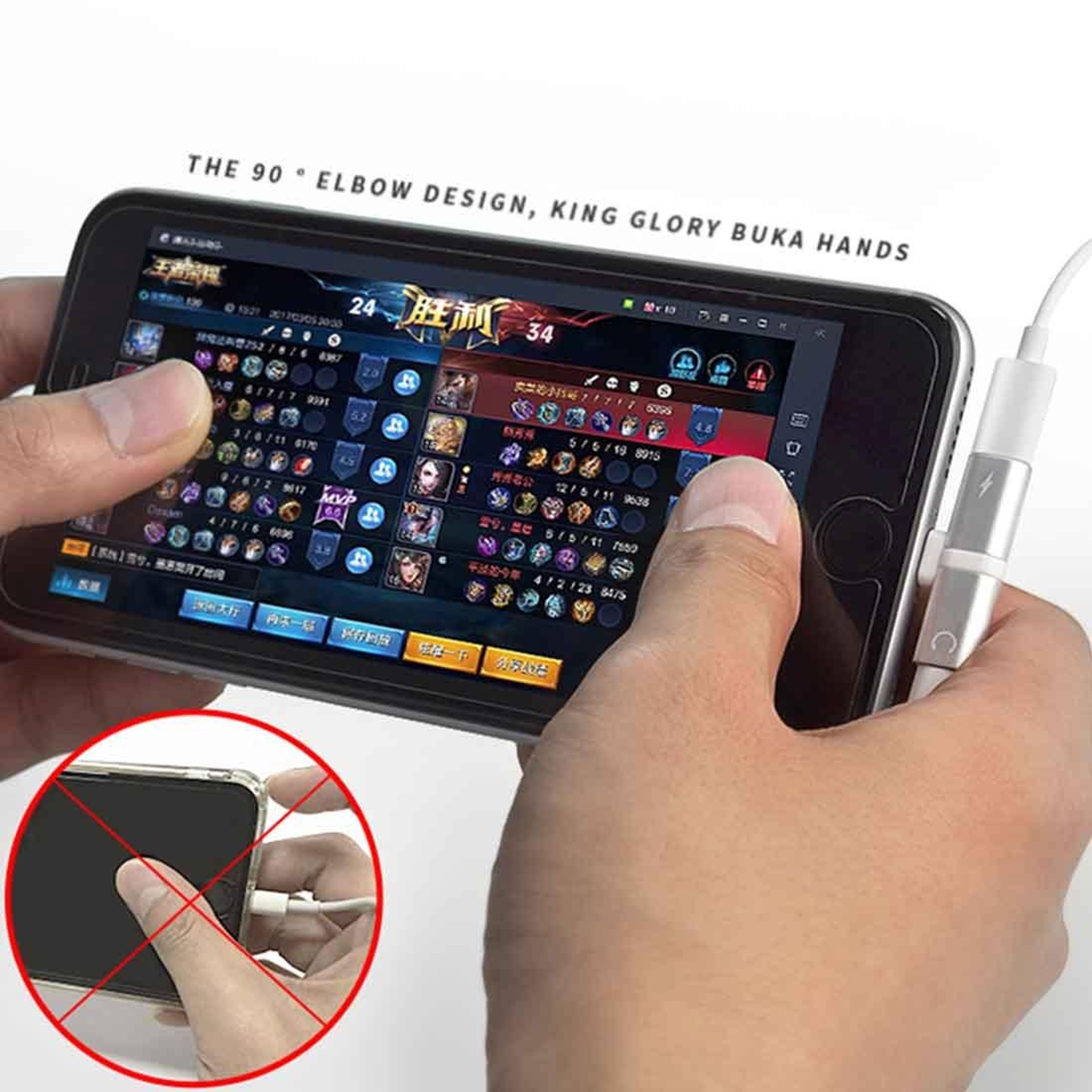 2 In 1 Lightning Audio Adapter For IPhone Charging  Headphone Listening 4