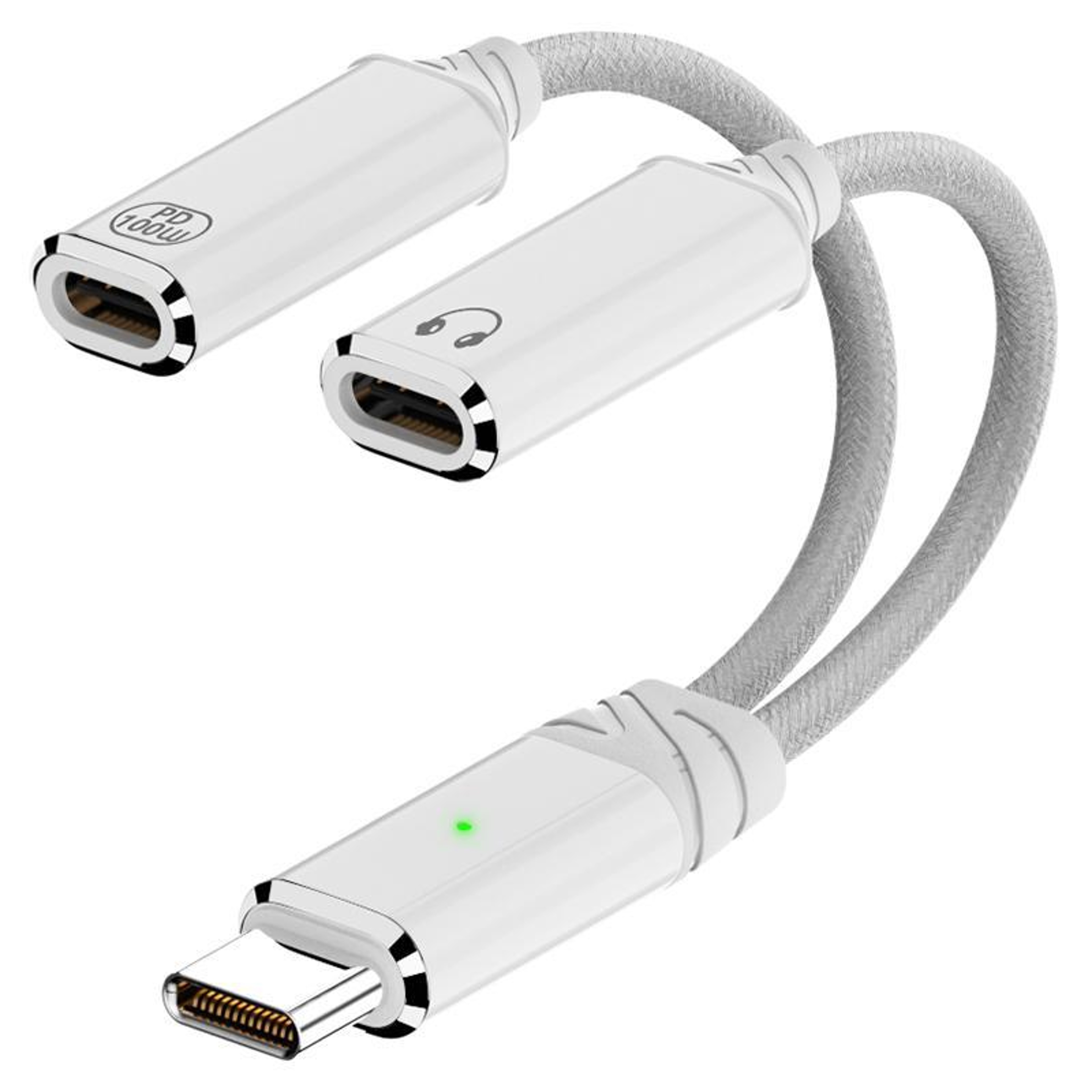 PD 100W USB C Audio Adapter With Fast Charging  HiFi Type C Earphone Splitter 7