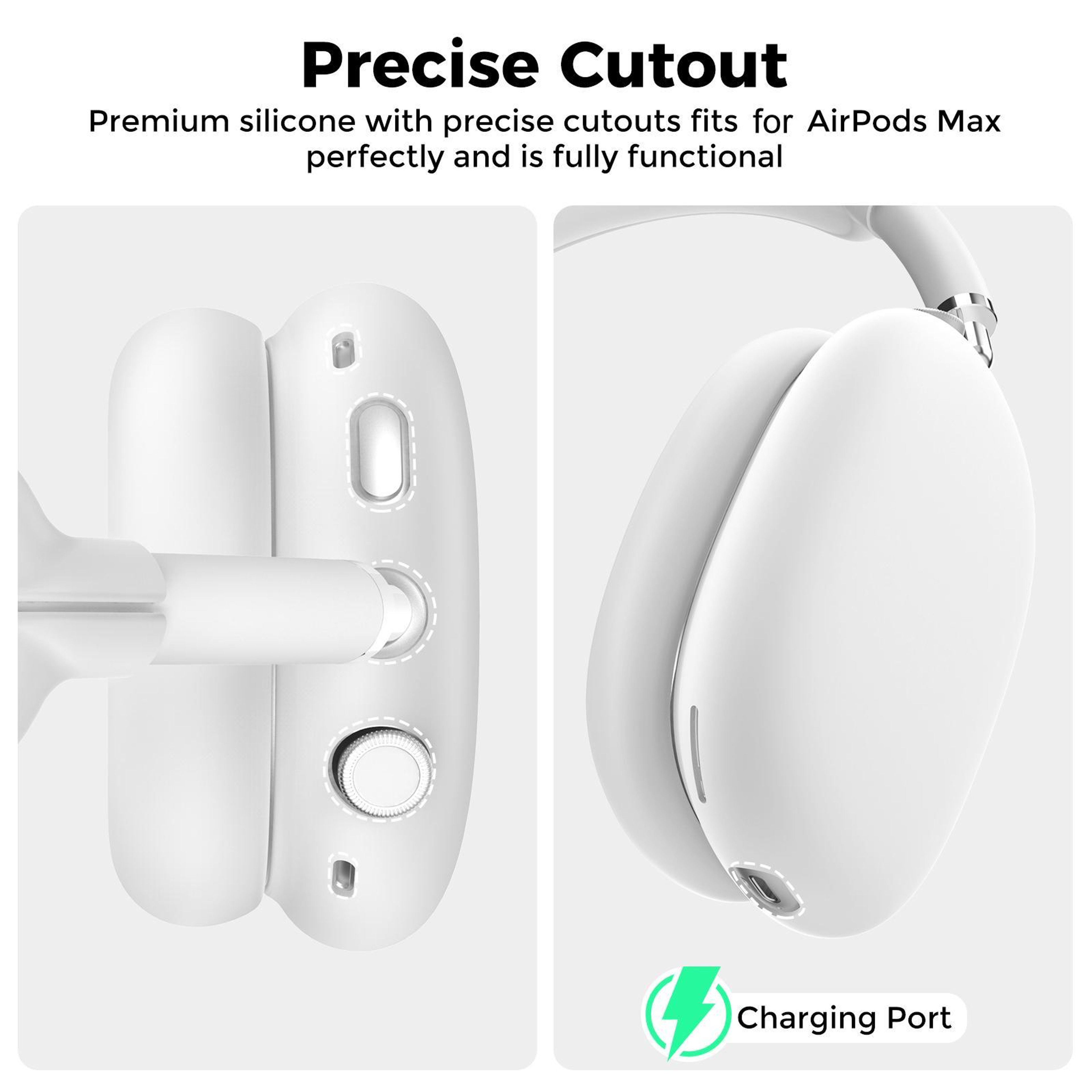 AhaStyle Silicone Protection Kit For AirPods Max 2  Max With Headband And Ear Cup Covers 4