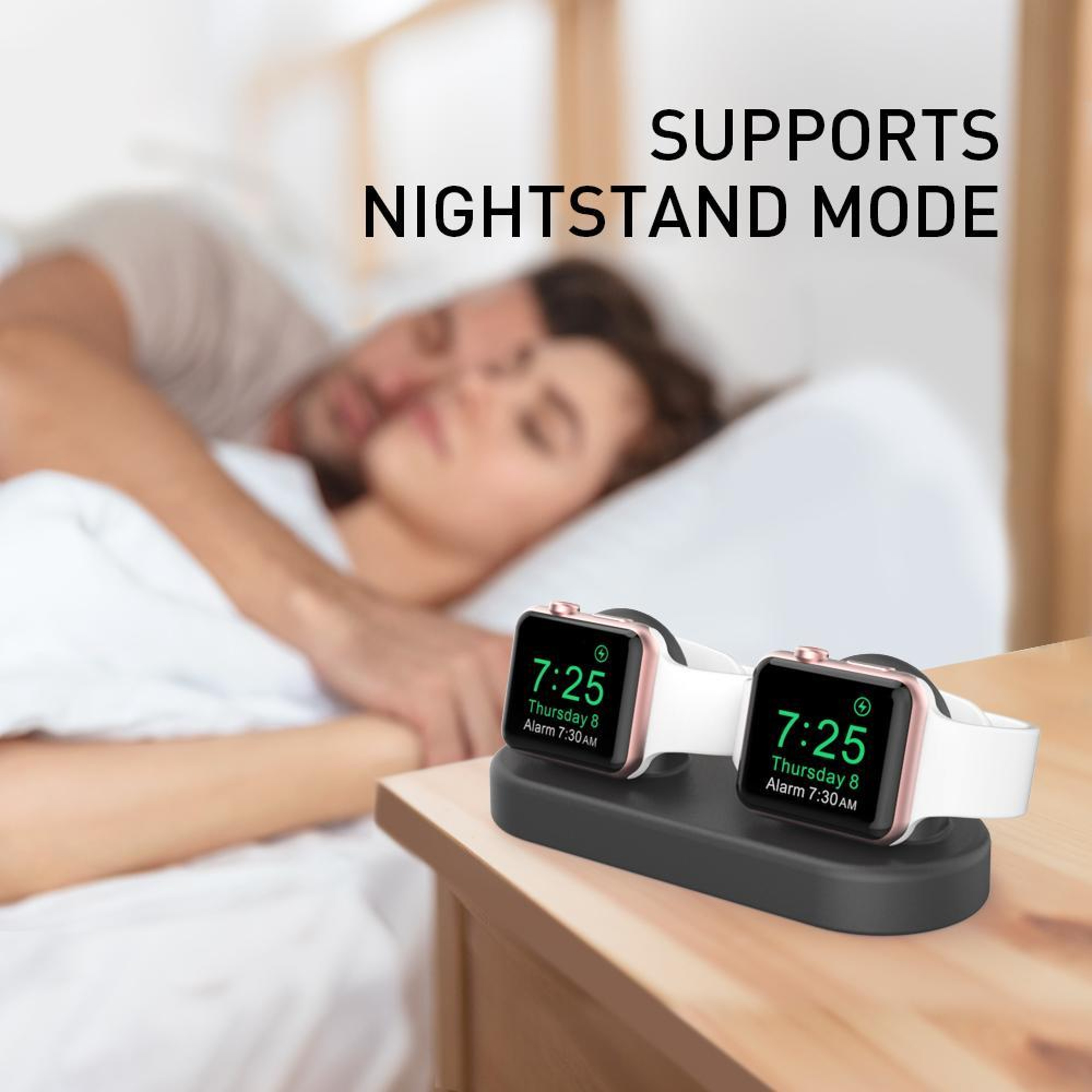 AhaStyle 2 In 1 Apple Watch  Earbuds Charging Dock Stand 4