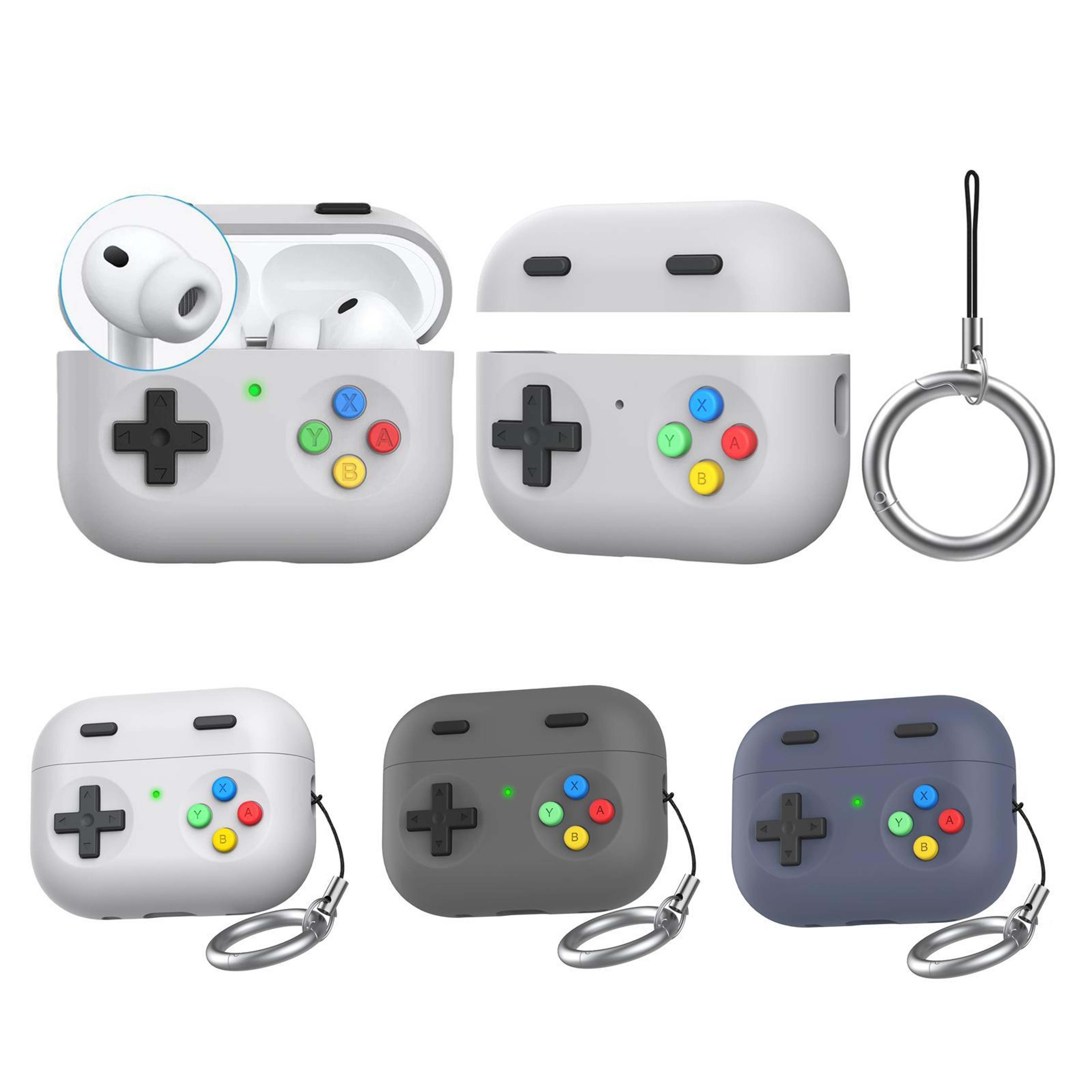 AhaStyle Cartoon Silicone Case For AirPods Pro 3 With Keychain Shockproof Cover 0