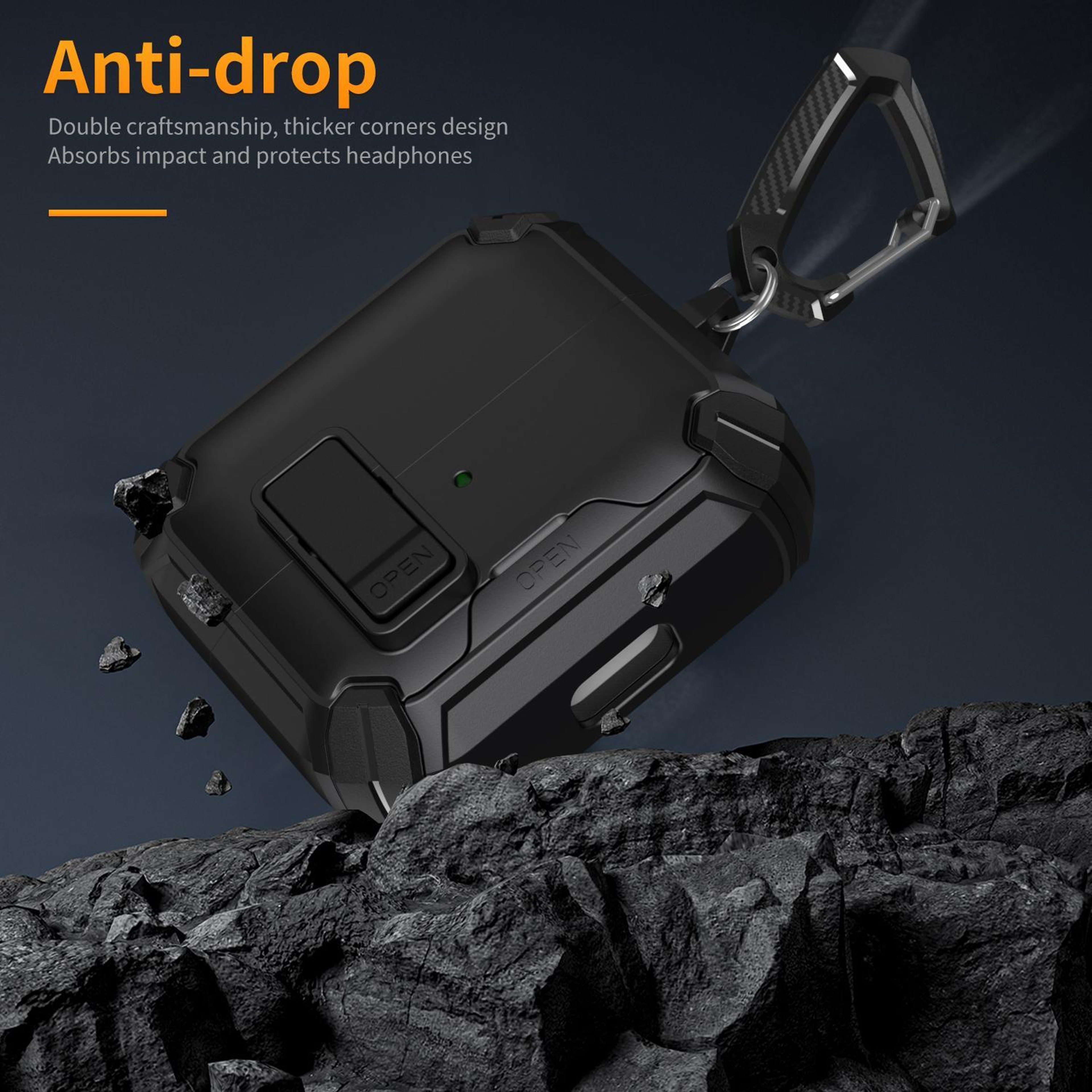 MagSafe Lock Case For Galaxy Buds 3 Pro With Carabiner  Magnetic Stand 14