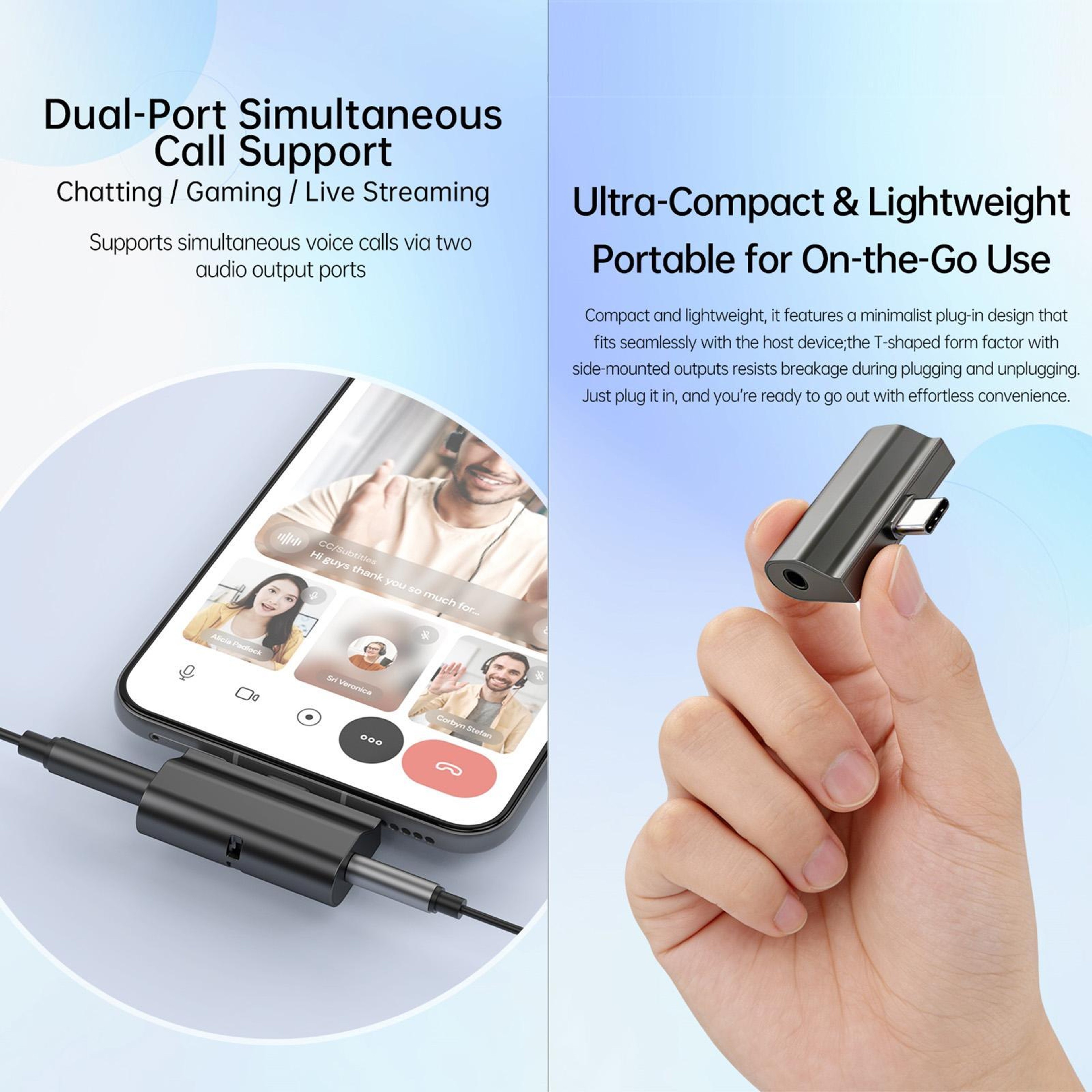 USB C DAC Audio Adapter With 35mm  44mm Balanced Headphone Jack 5