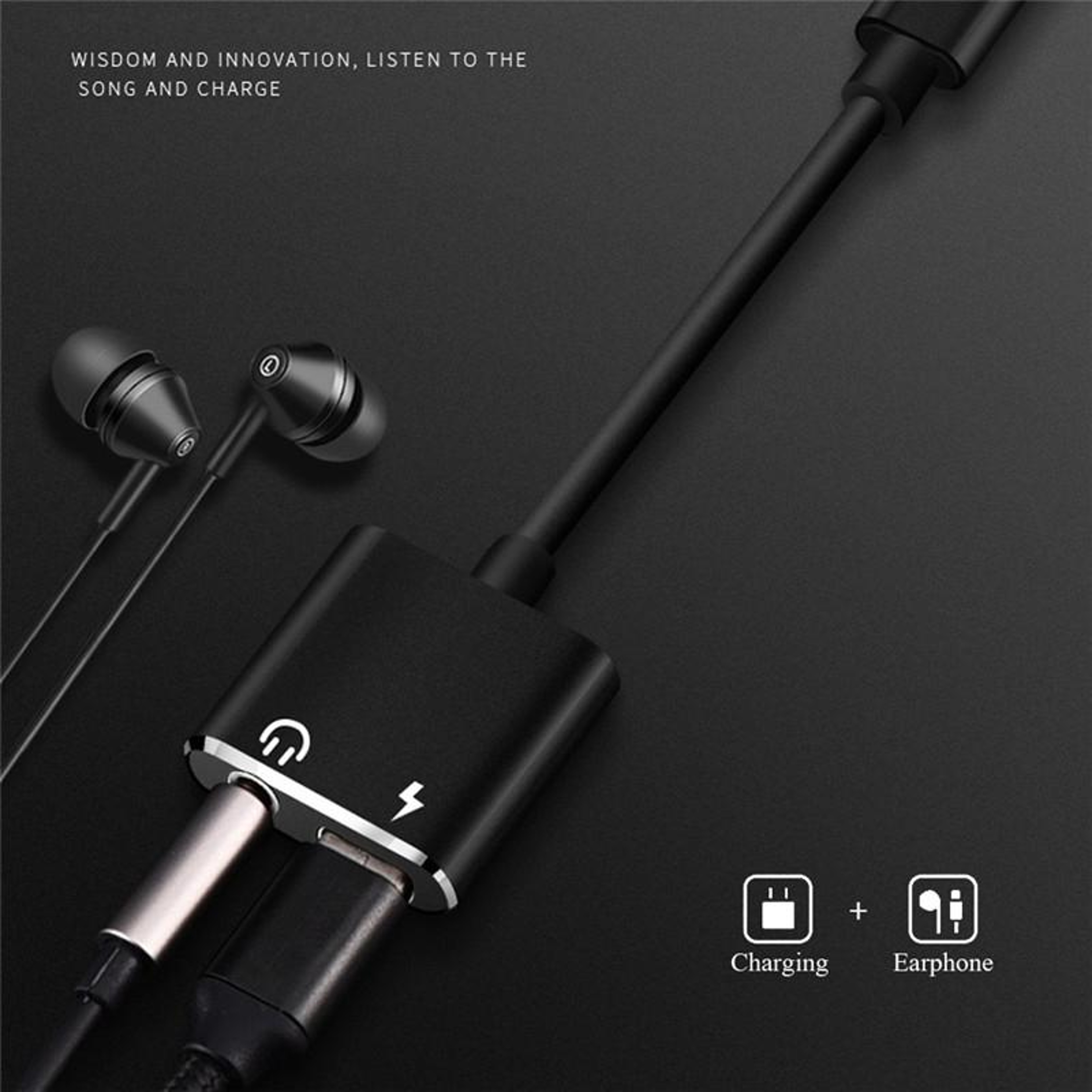 2 In 1 USB C To 35mm Audio Adapter With Fast Charging For Type C Phones 1