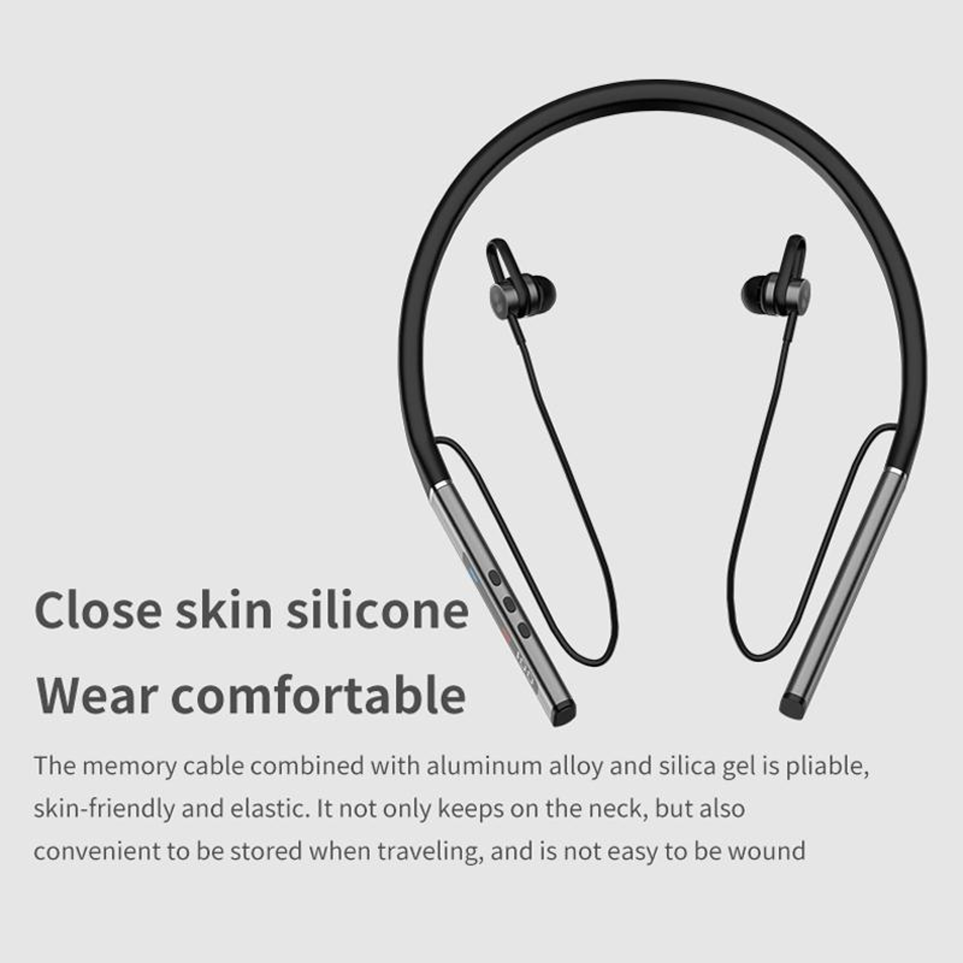 K18 Bluetooth Neckband Earbuds With Digital Display  Noise Cancelling Stereo Sound 4