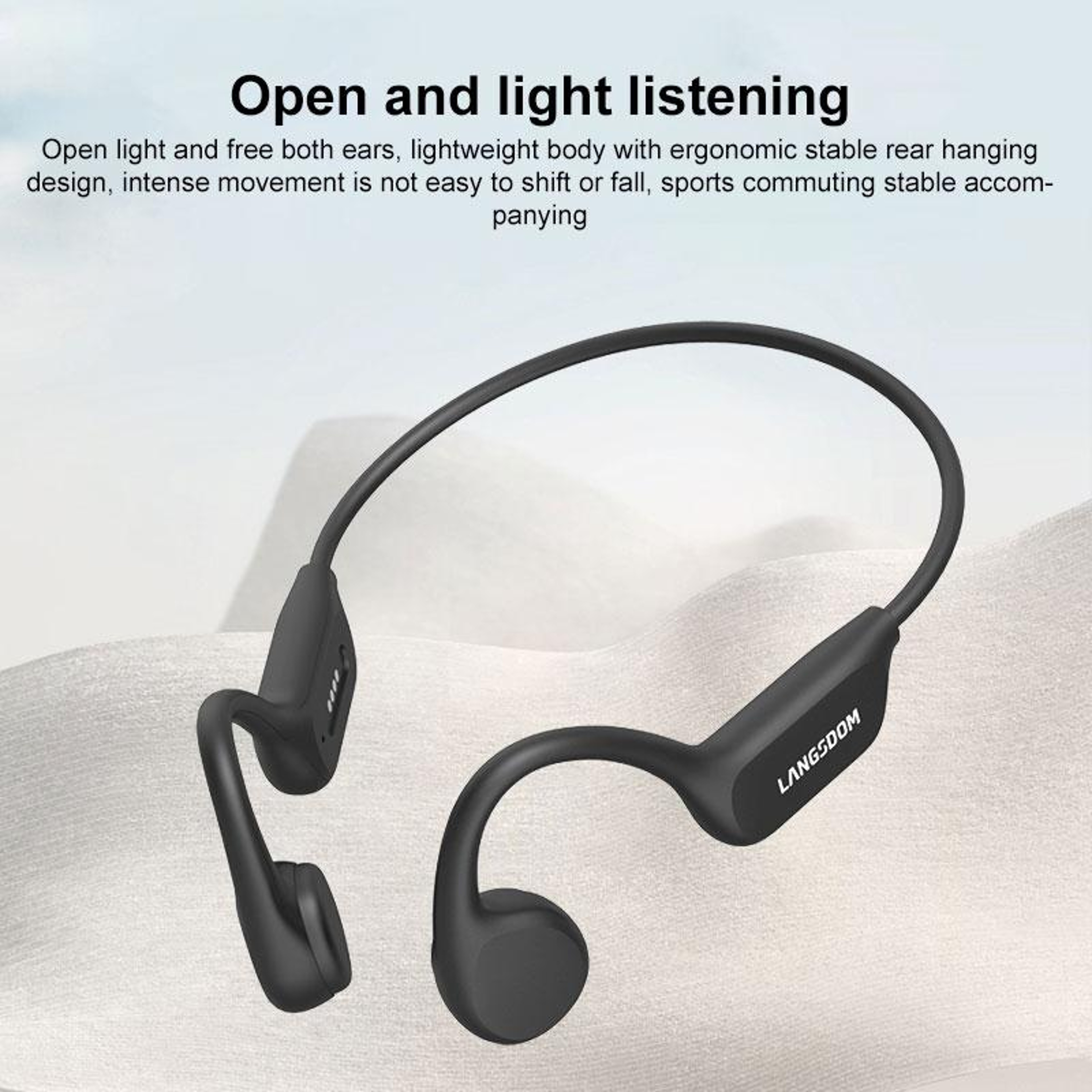 Langsdom BE17 Bone Conduction Headphones with 32GB Memory & IPX8 Waterproof Bluetooth – view 2