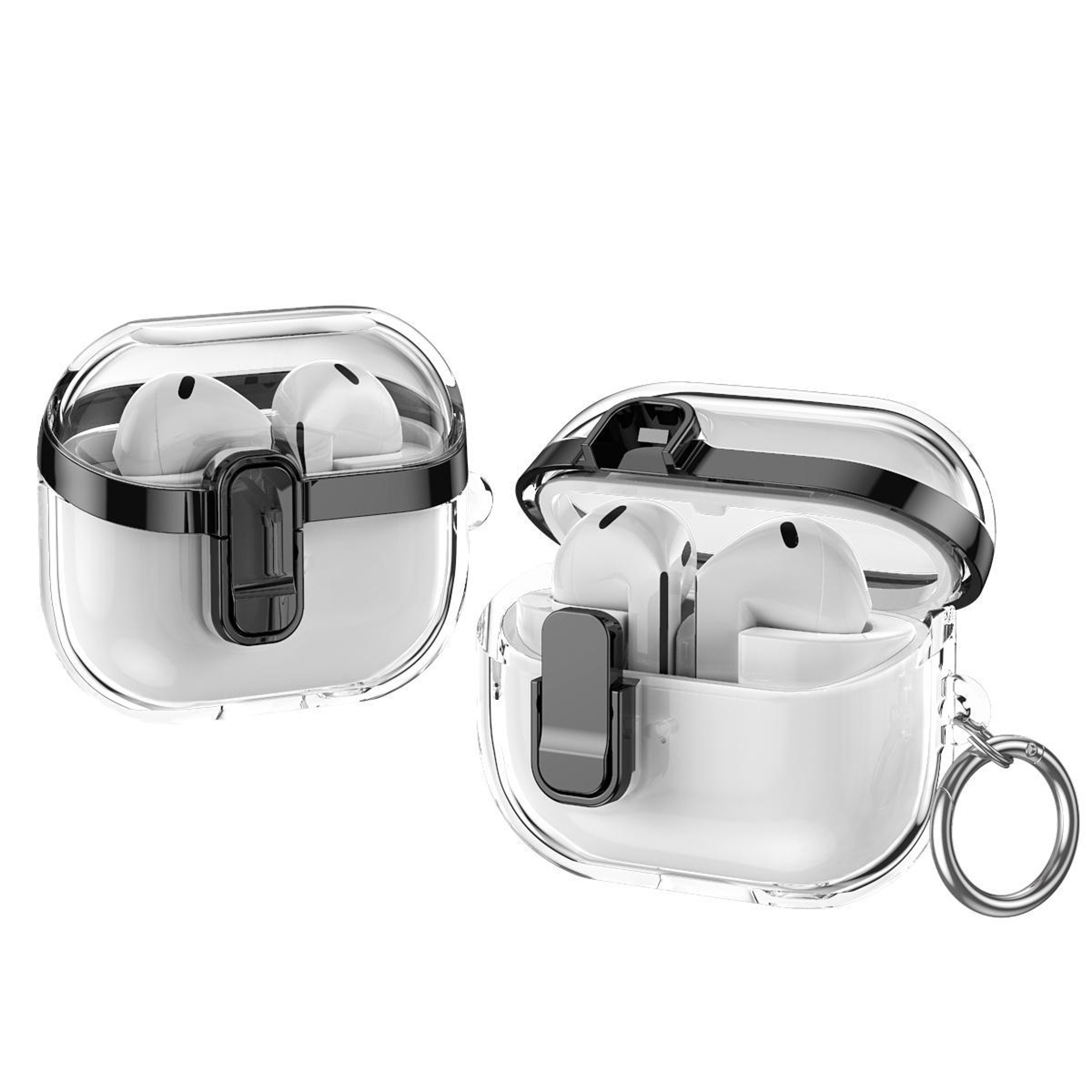 Galaxy Buds3  Buds3 Pro Clear Lock Case With Shockproof Electroplated Protection 0