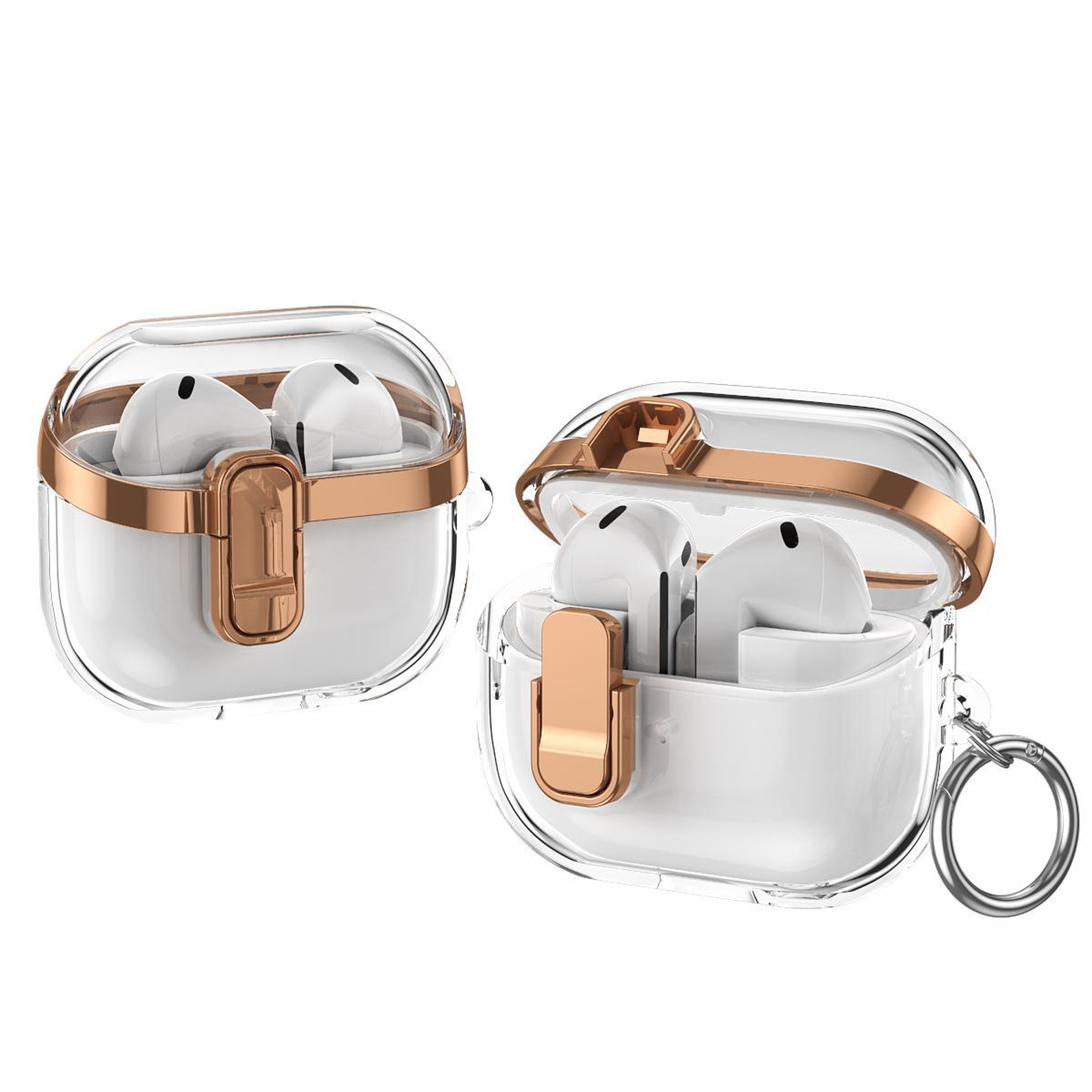 Galaxy Buds3  Buds3 Pro Clear Lock Case With Shockproof Electroplated Protection 12